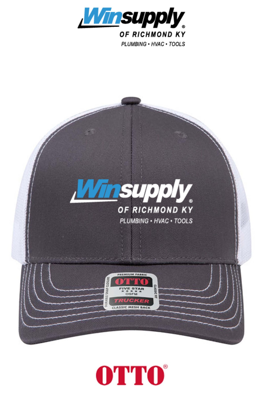 **BULK BUY SPECIAL** OTTO CAP® 6 Panel Mid Profile Mesh Back Trucker Hat - Winsupply of Richmond KY