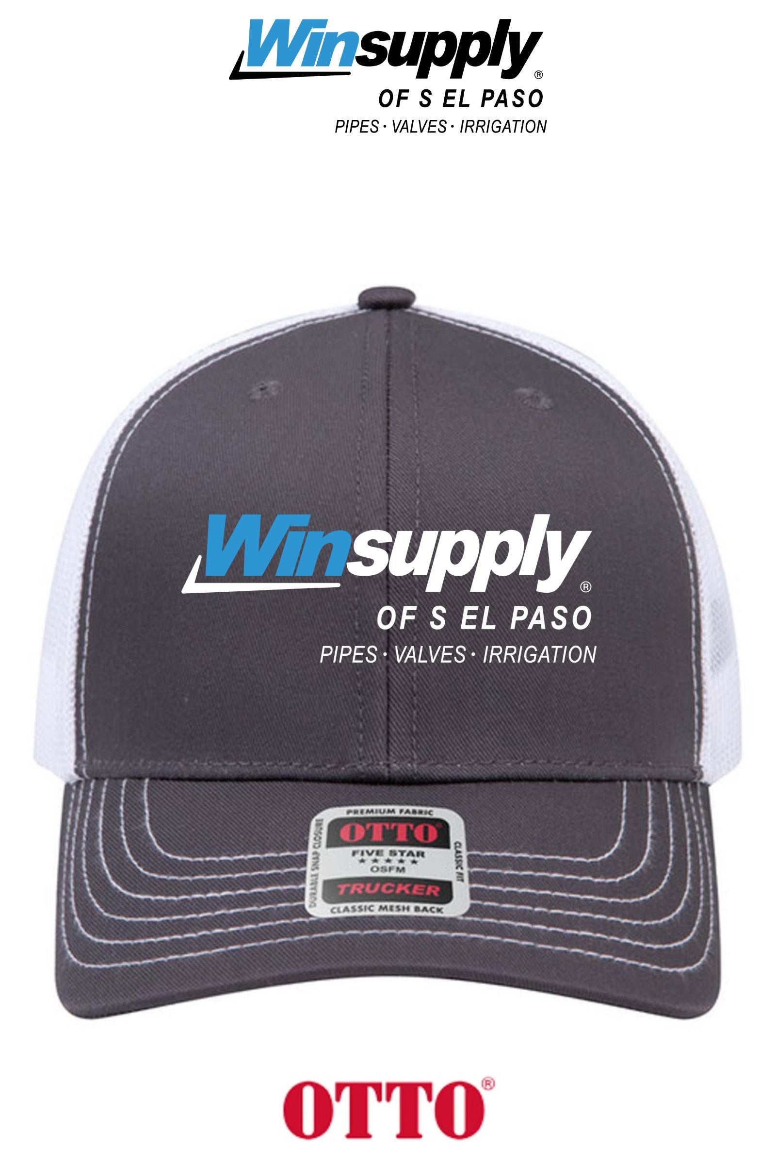 **BULK BUY SPECIAL** OTTO CAP® 6 Panel Mid Profile Mesh Back Trucker Hat - Winsupply of S El Paso