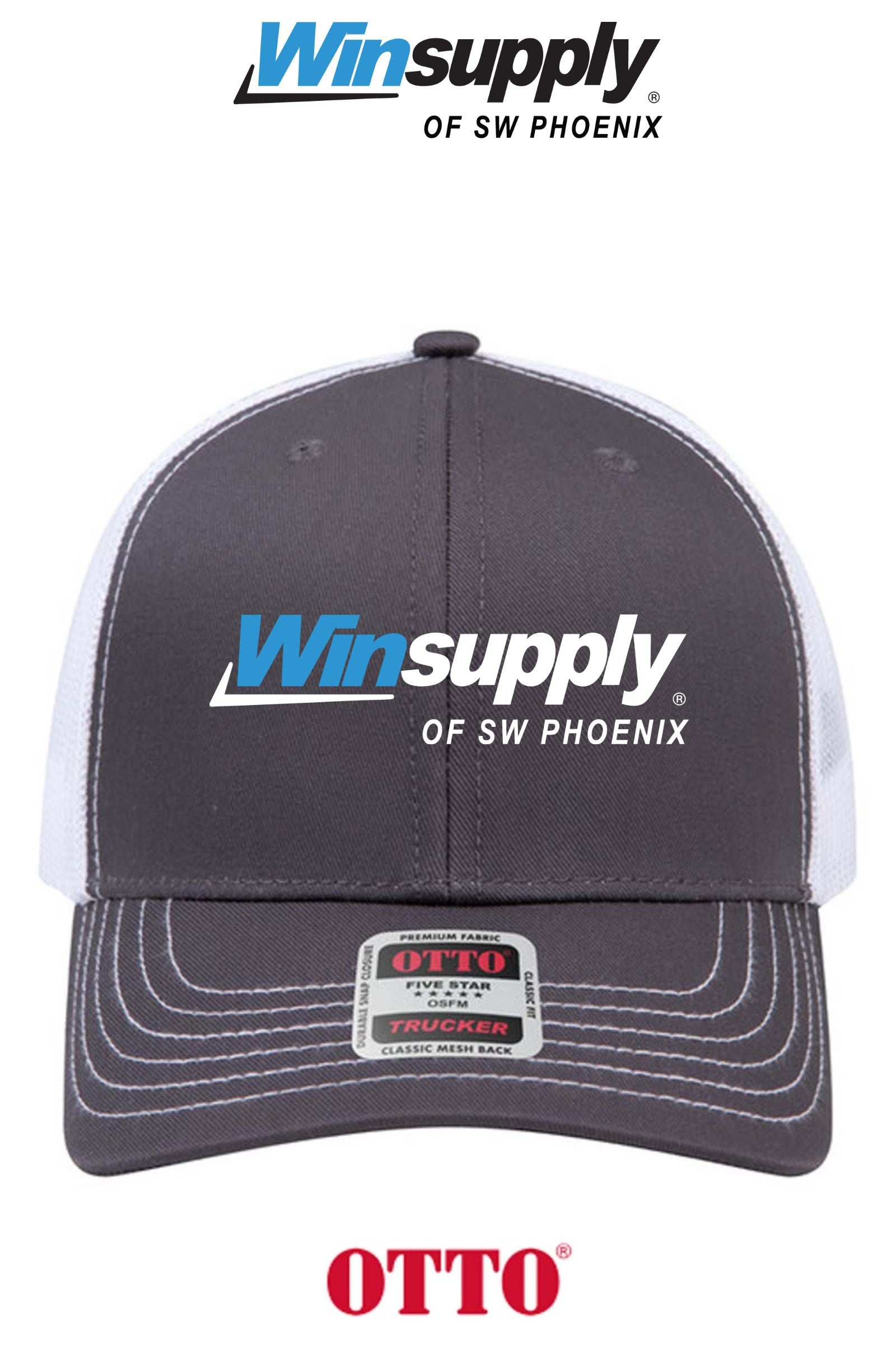 **BULK BUY SPECIAL** OTTO CAP® 6 Panel Mid Profile Mesh Back Trucker Hat - Winsupply of SW Phoenix