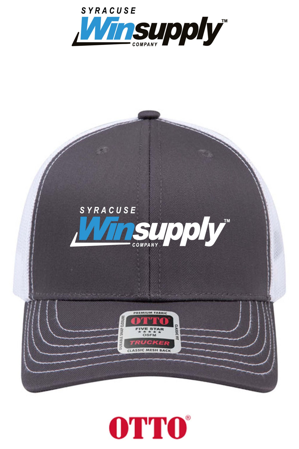 **BULK BUY SPECIAL** OTTO CAP® 6 Panel Mid Profile Mesh Back Trucker Hat - Syracuse Winsupply