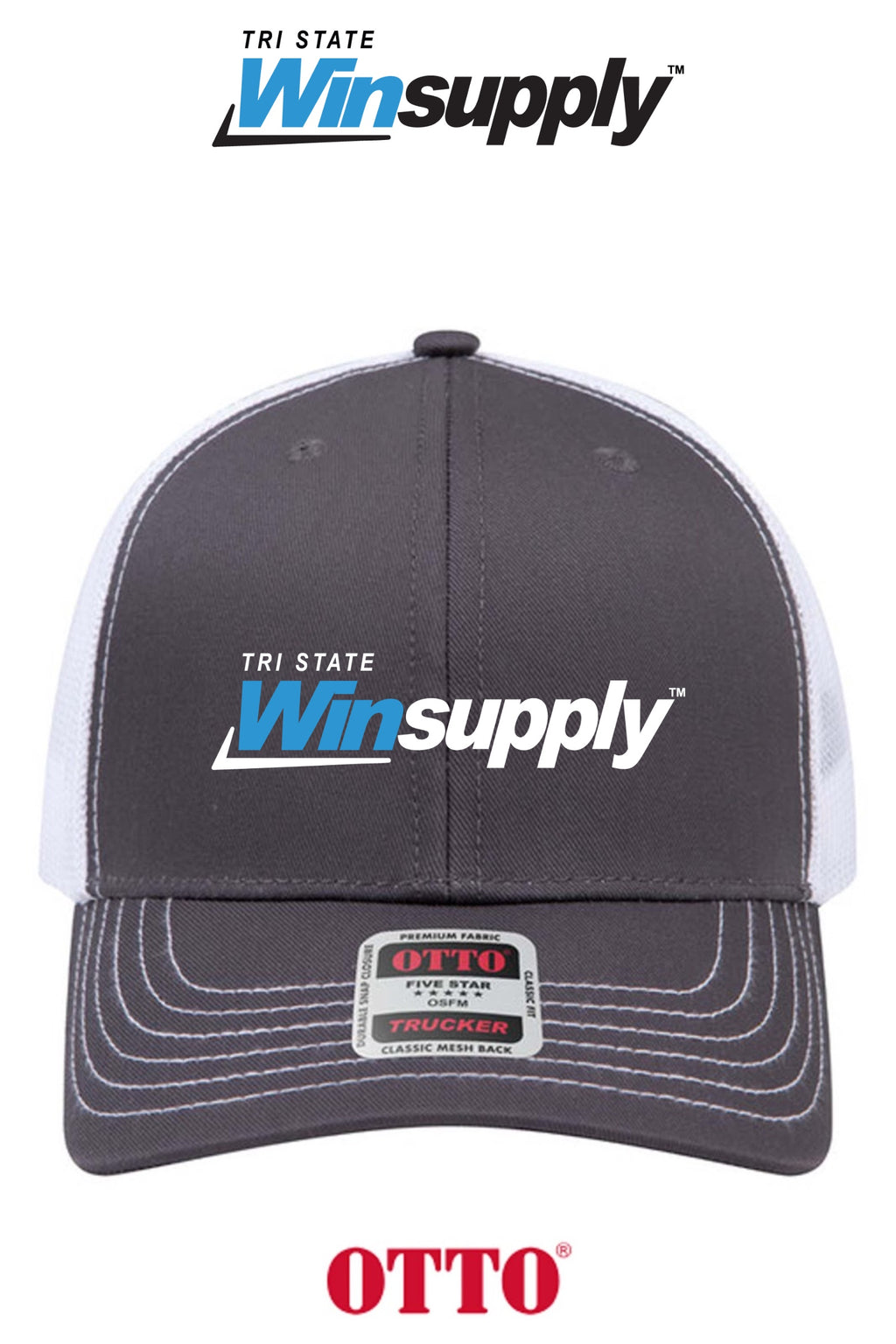 **BULK BUY SPECIAL** OTTO CAP® 6 Panel Mid Profile Mesh Back Trucker Hat - Tri-State Winsupply