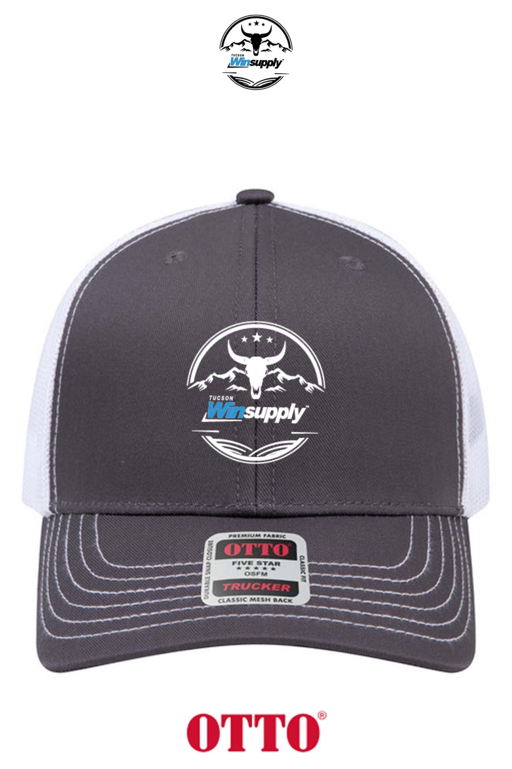 **BULK BUY SPECIAL** OTTO CAP® 6 Panel Mid Profile Mesh Back Trucker Hat - Winsupply Tucson AZ