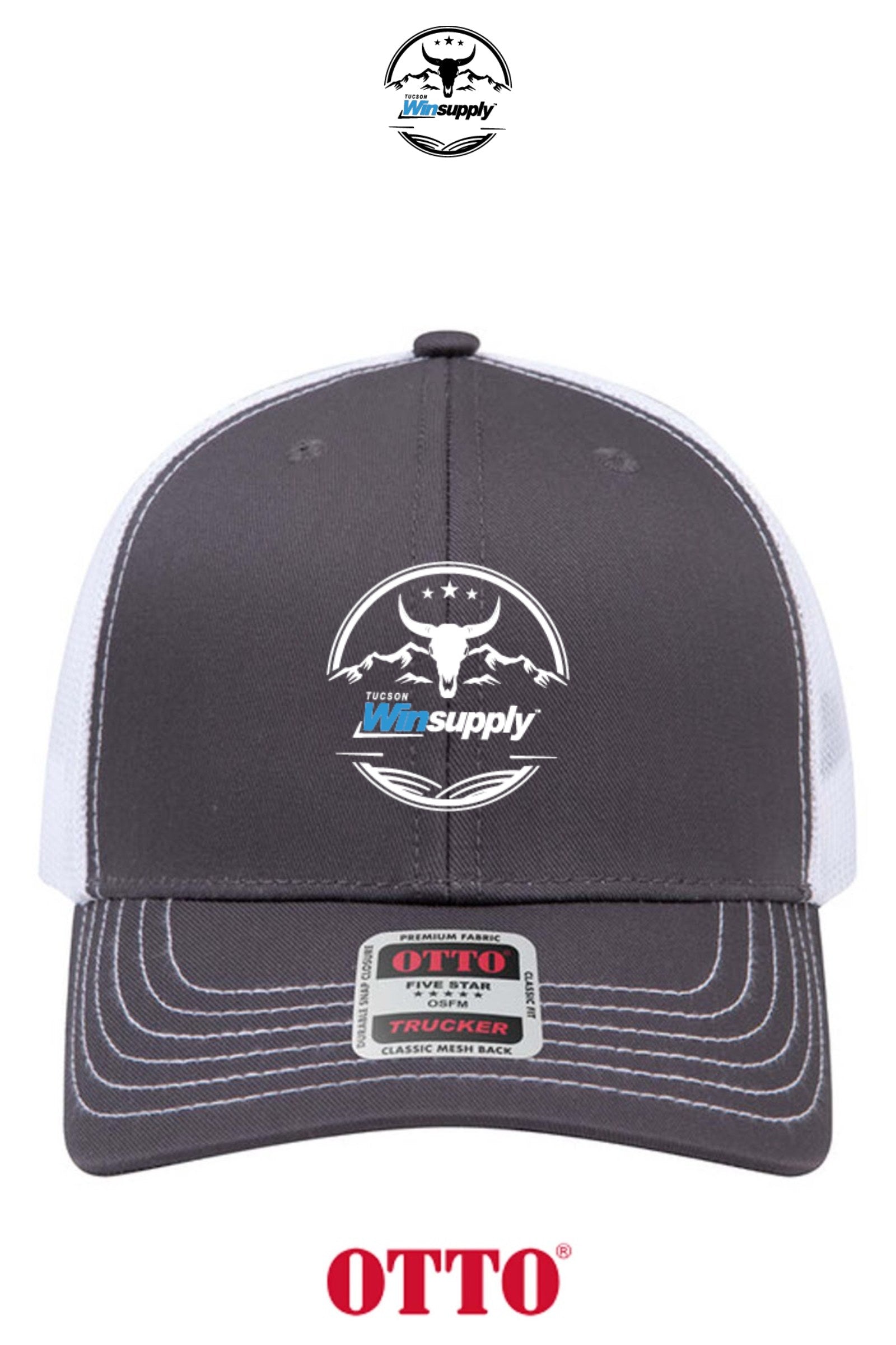 **BULK BUY SPECIAL** OTTO CAP® 6 Panel Mid Profile Mesh Back Trucker Hat - Winsupply Tucson AZ