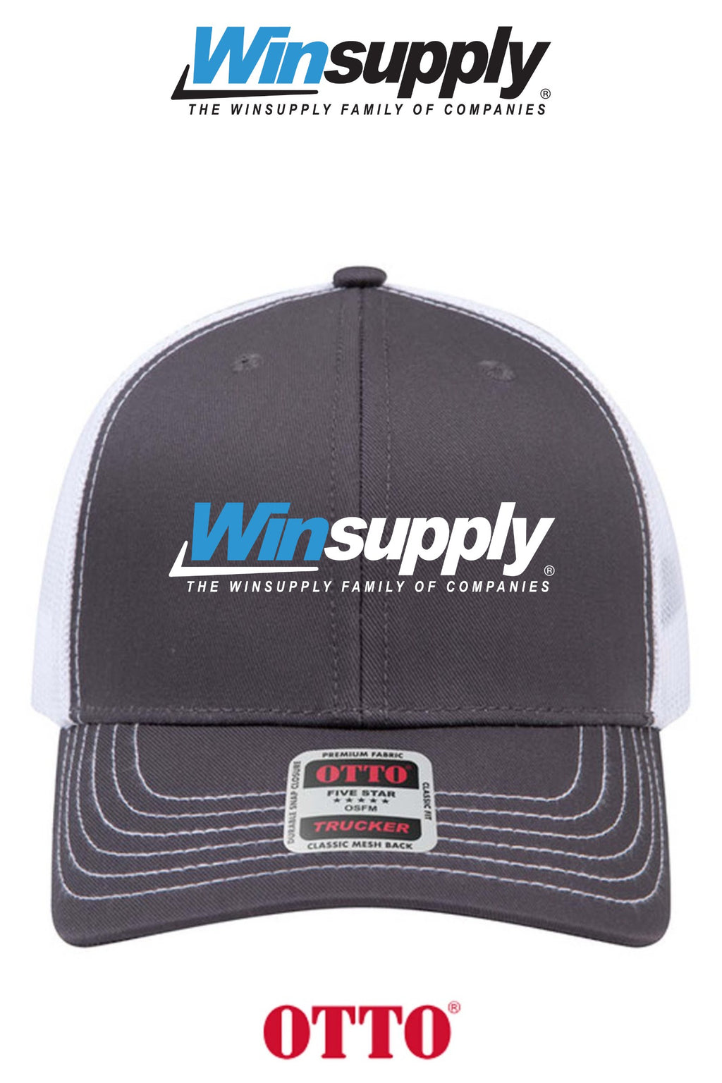 **BULK BUY SPECIAL** OTTO CAP® 6 Panel Mid Profile Mesh Back Trucker Hat - Winsupply of West Hartford