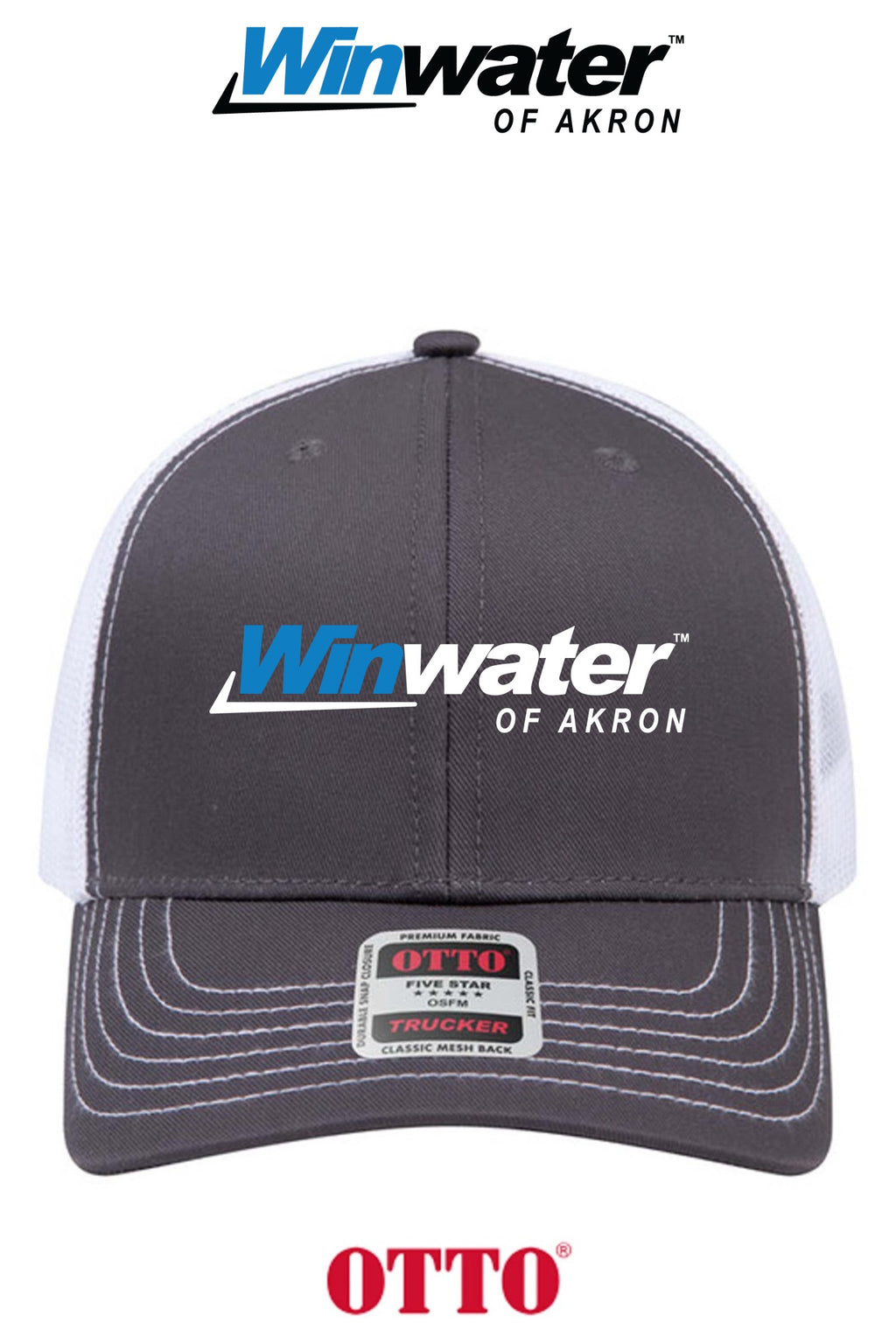 **BULK BUY SPECIAL** OTTO CAP® 6 Panel Mid Profile Mesh Back Trucker Hat - Winwater of Akron