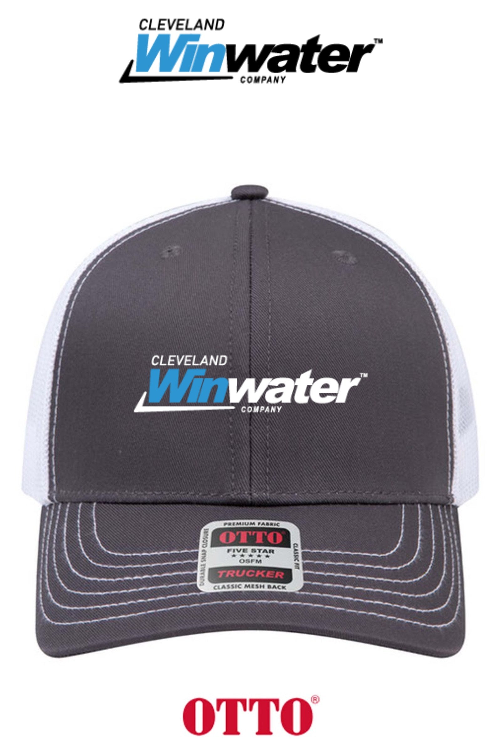 **BULK BUY SPECIAL** OTTO CAP® 6 Panel Mid Profile Mesh Back Trucker Hat - Winwater of Cleveland
