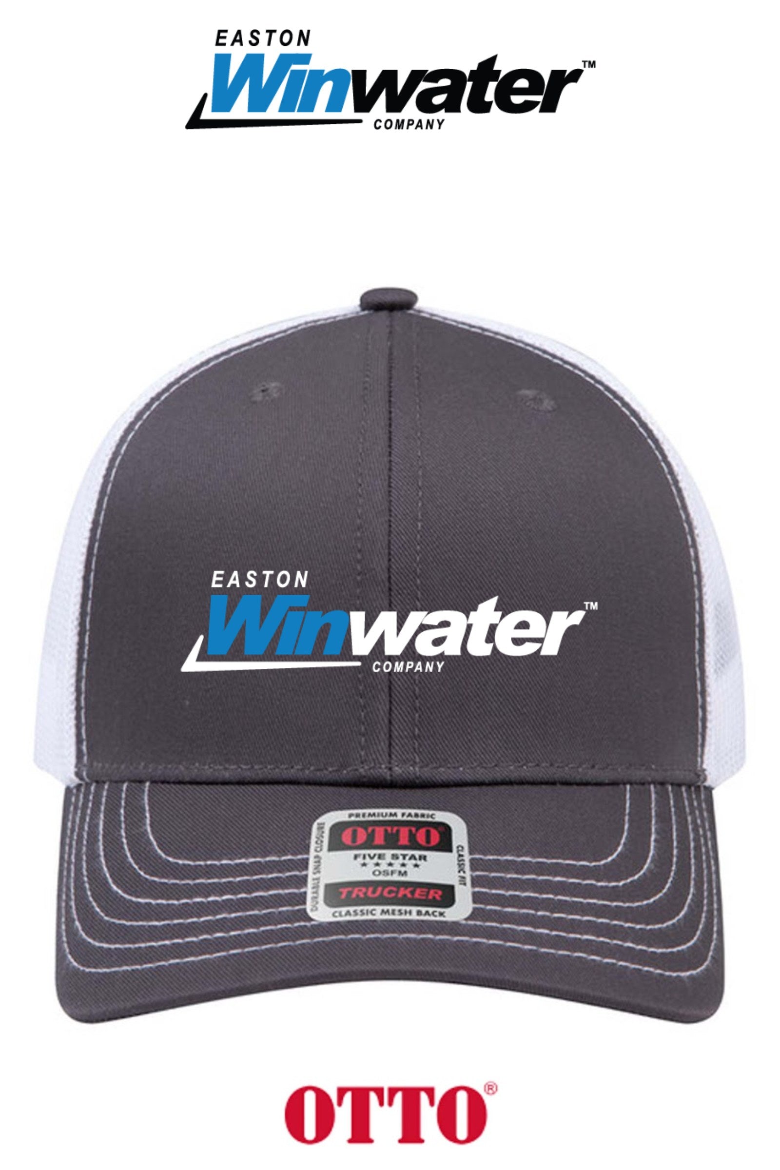 **BULK BUY SPECIAL** OTTO CAP® 6 Panel Mid Profile Mesh Back Trucker Hat - Easton Winwater