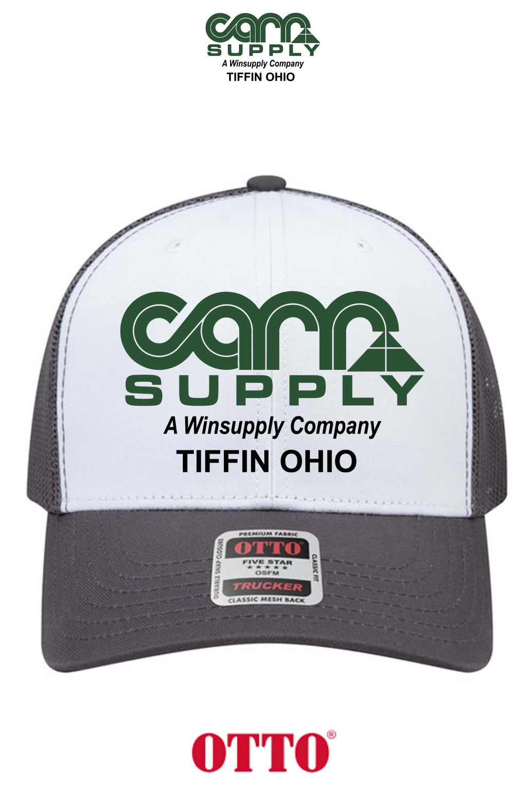 **BULK BUY SPECIAL** OTTO CAP® 6 Panel Mid Profile Mesh Back Trucker Hat - Carr Supply - Tiffin