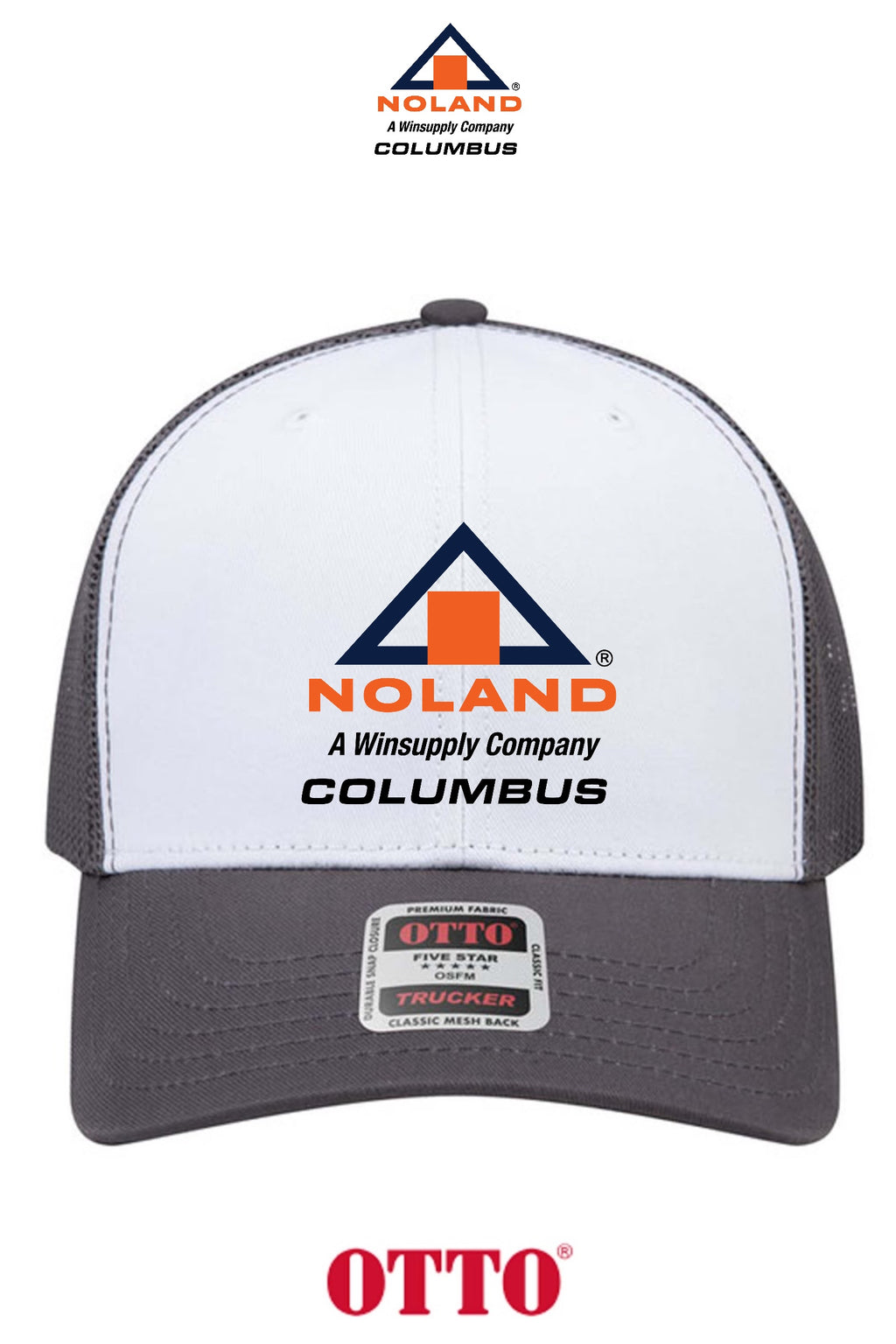 **BULK BUY SPECIAL** OTTO CAP® 6 Panel Mid Profile Mesh Back Trucker Hat - Columbus Noland