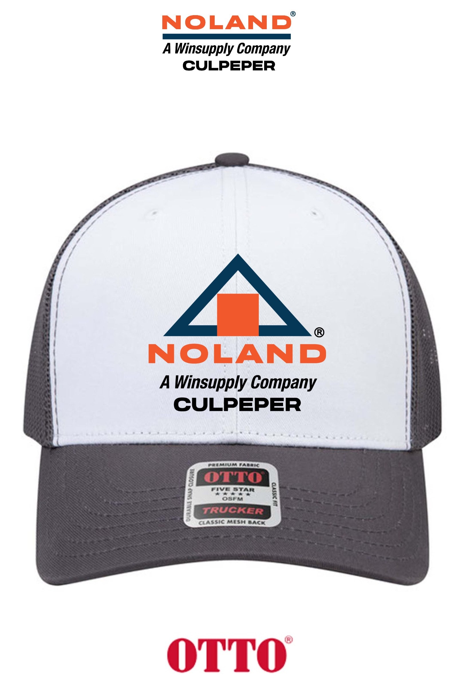 **BULK BUY SPECIAL** OTTO CAP® 6 Panel Mid Profile Mesh Back Trucker Hat - Culpeper Noland