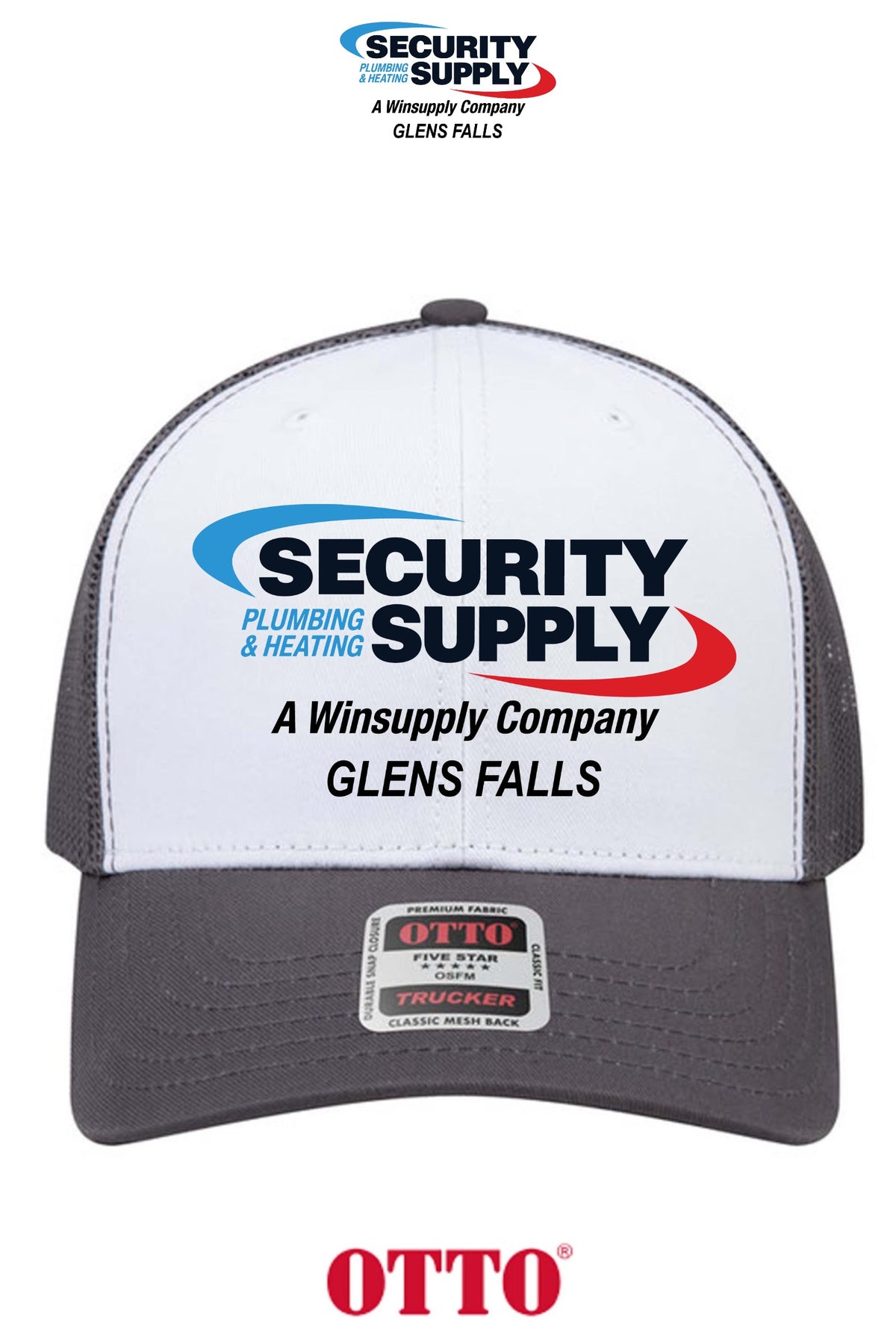 **BULK BUY SPECIAL** OTTO CAP® 6 Panel Mid Profile Mesh Back Trucker Hat - SPHS Glens Falls