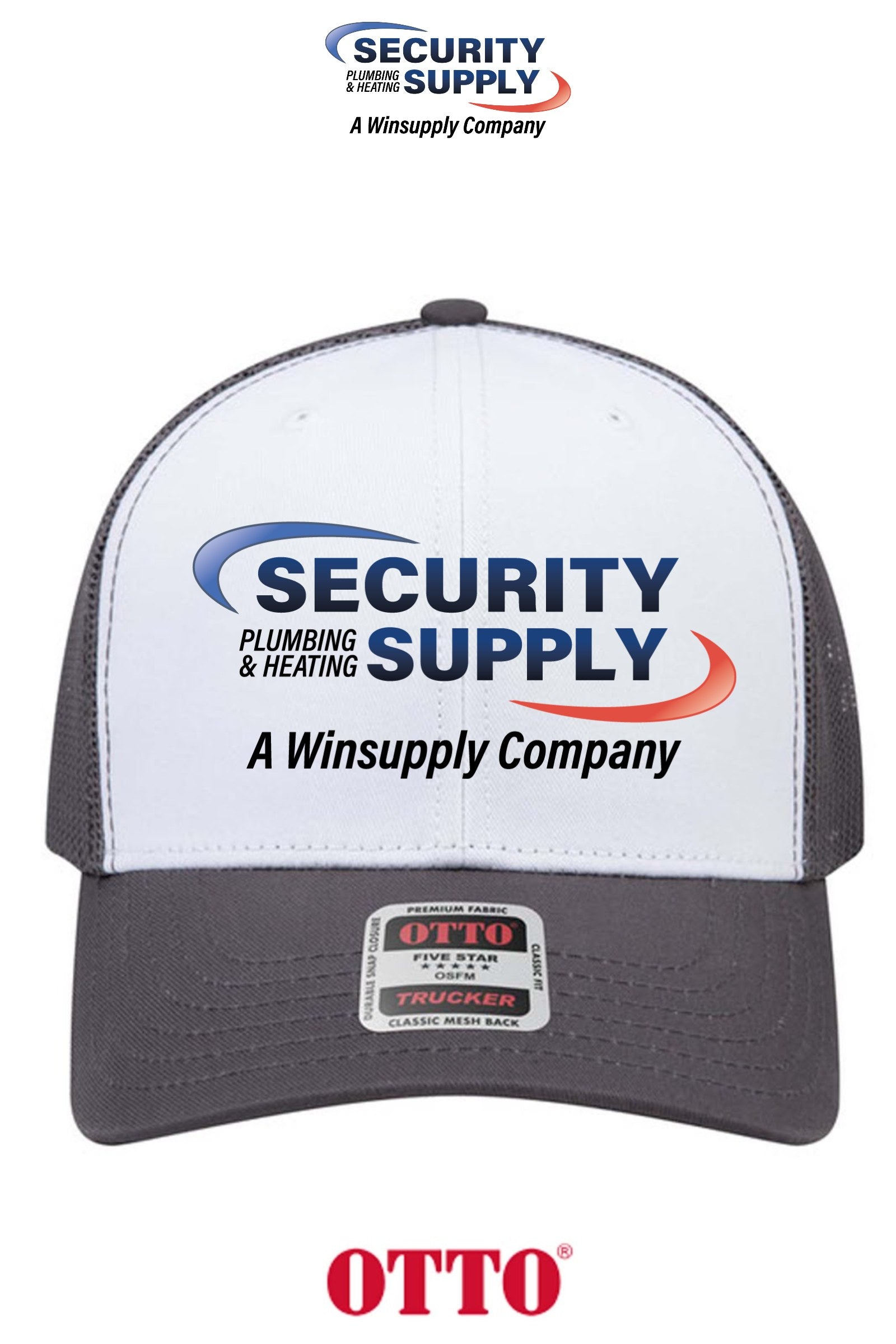 **BULK BUY SPECIAL** OTTO CAP® 6 Panel Mid Profile Mesh Back Trucker Hat - SPHS Watertown