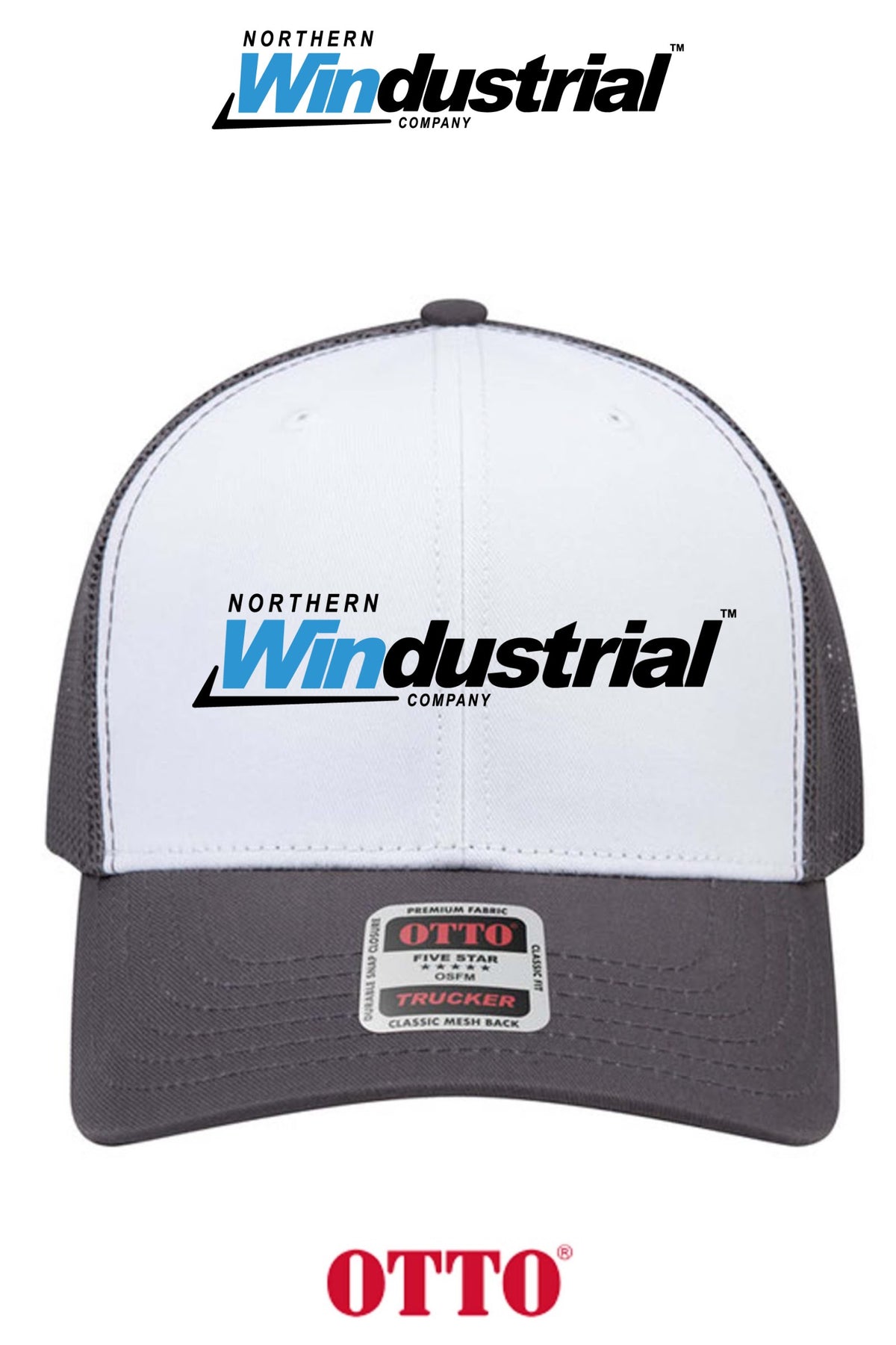**BULK BUY SPECIAL** OTTO CAP® 6 Panel Mid Profile Mesh Back Trucker Hat - Northern Windustrial