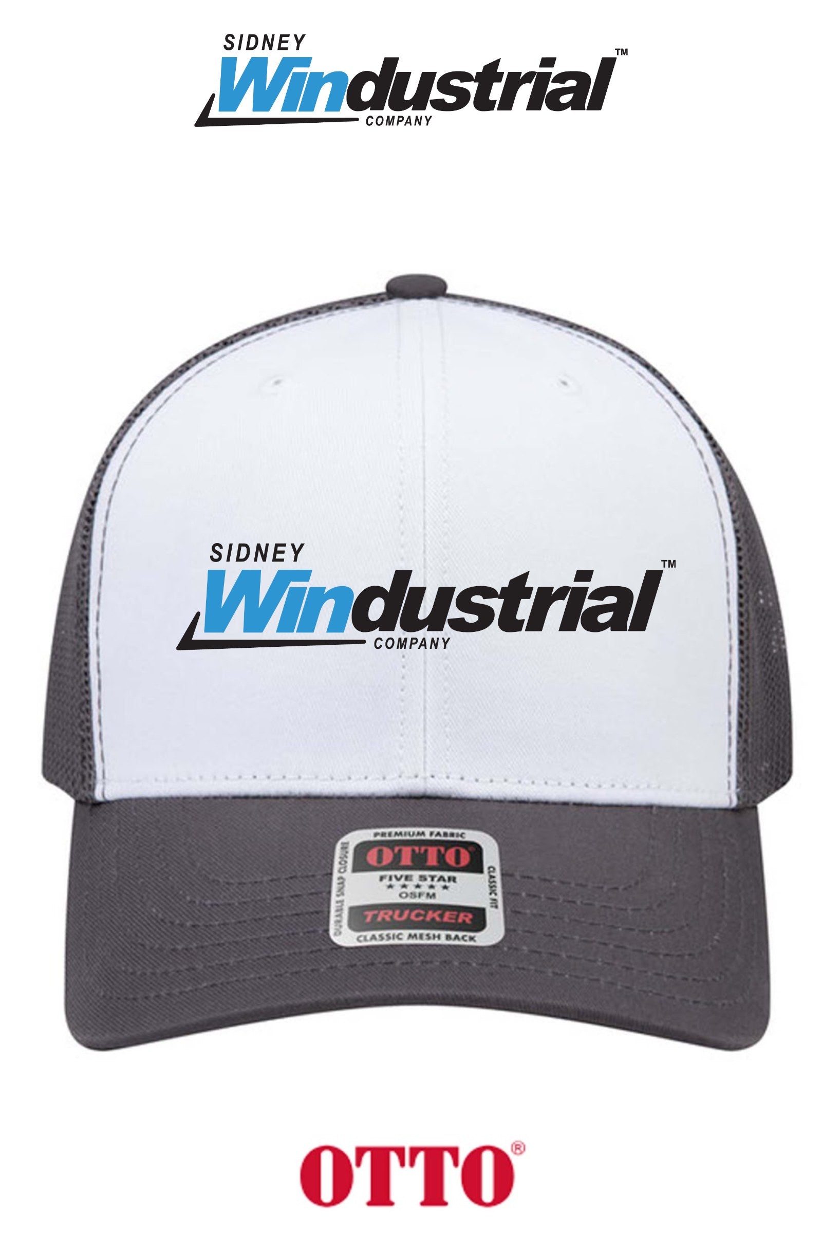 **BULK BUY SPECIAL** OTTO CAP® 6 Panel Mid Profile Mesh Back Trucker Hat - Sidney Windustrial
