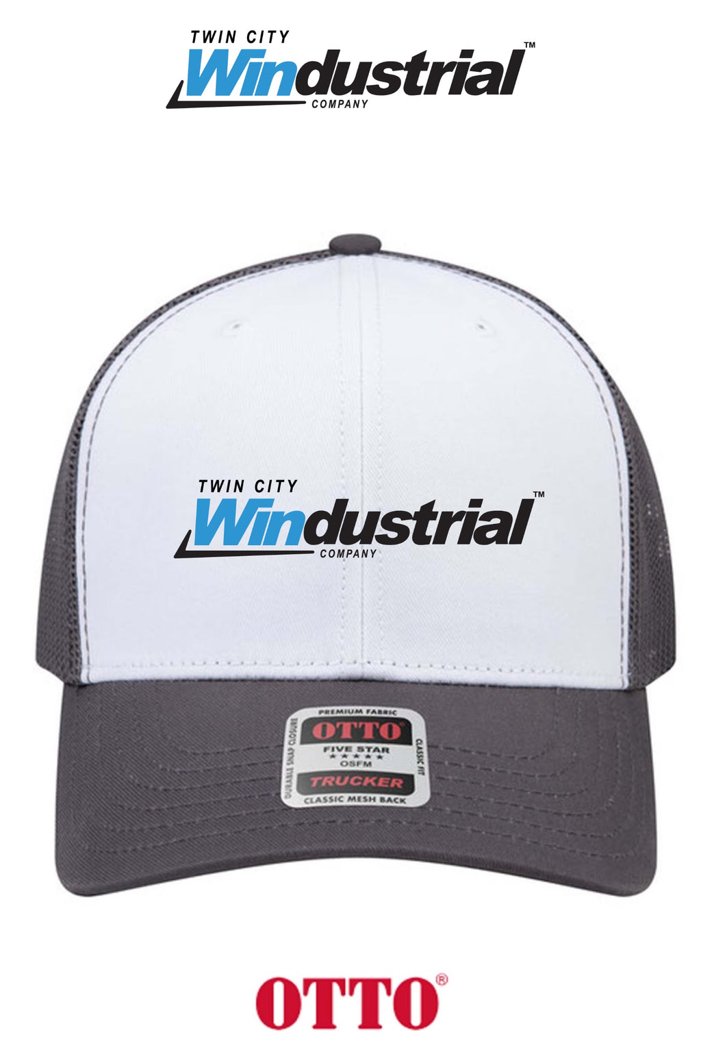 **BULK BUY SPECIAL** OTTO CAP® 6 Panel Mid Profile Mesh Back Trucker Hat - Twin City Windustrial