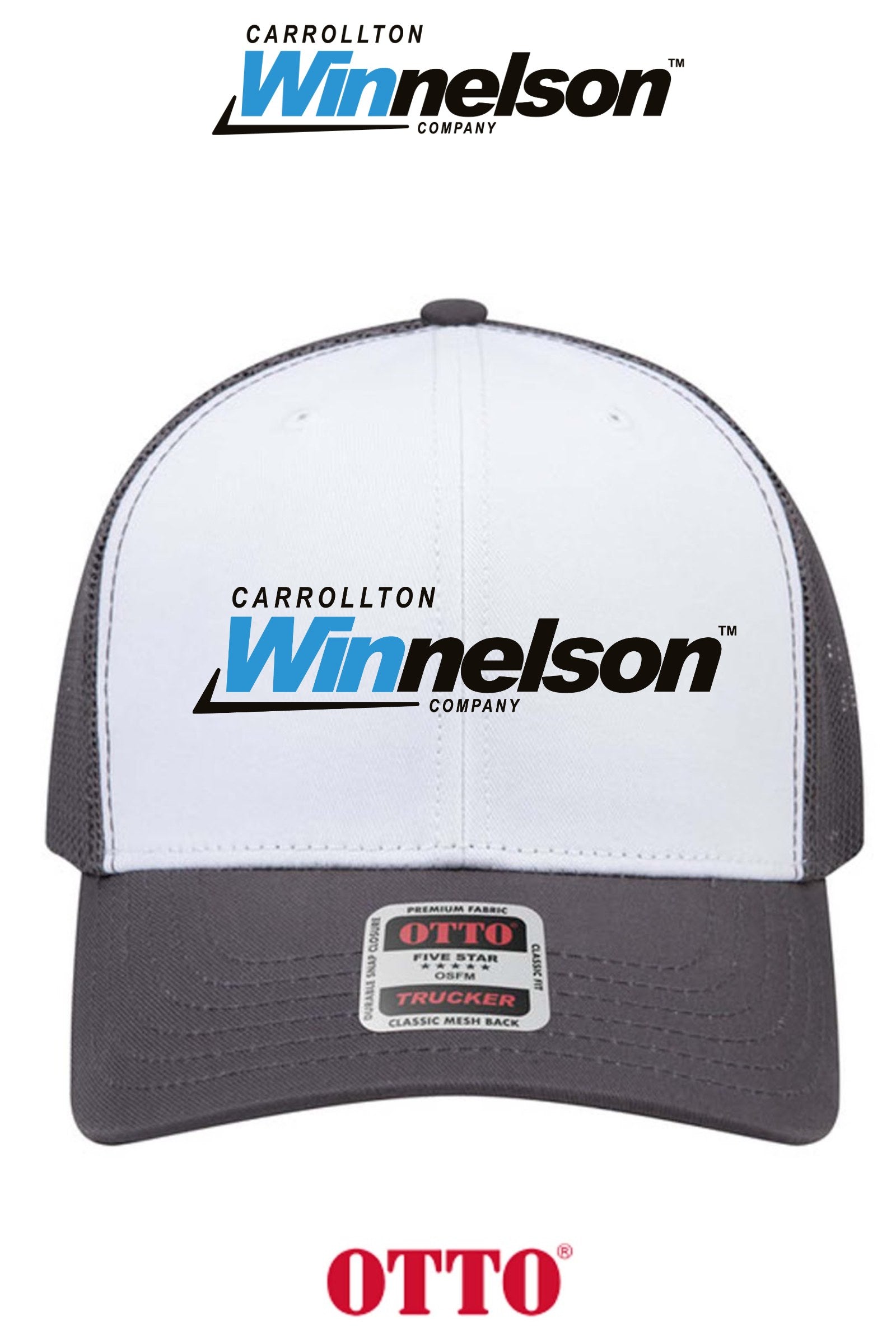 **BULK BUY SPECIAL** OTTO CAP® 6 Panel Mid Profile Mesh Back Trucker Hat - Carrollton Winnelson
