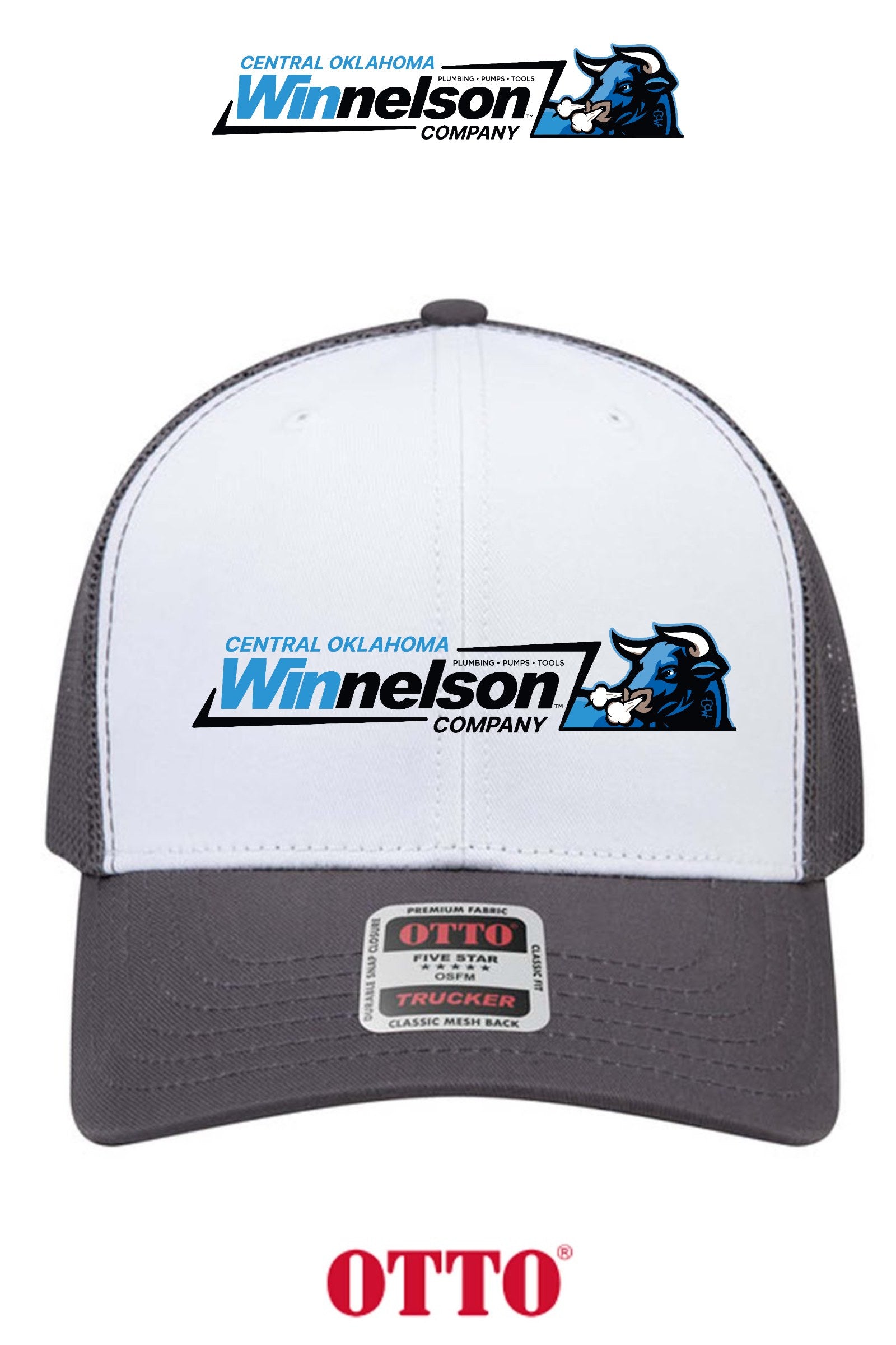 **BULK BUY SPECIAL** OTTO CAP® 6 Panel Mid Profile Mesh Back Trucker Hat - Winnelson Central Oklahoma