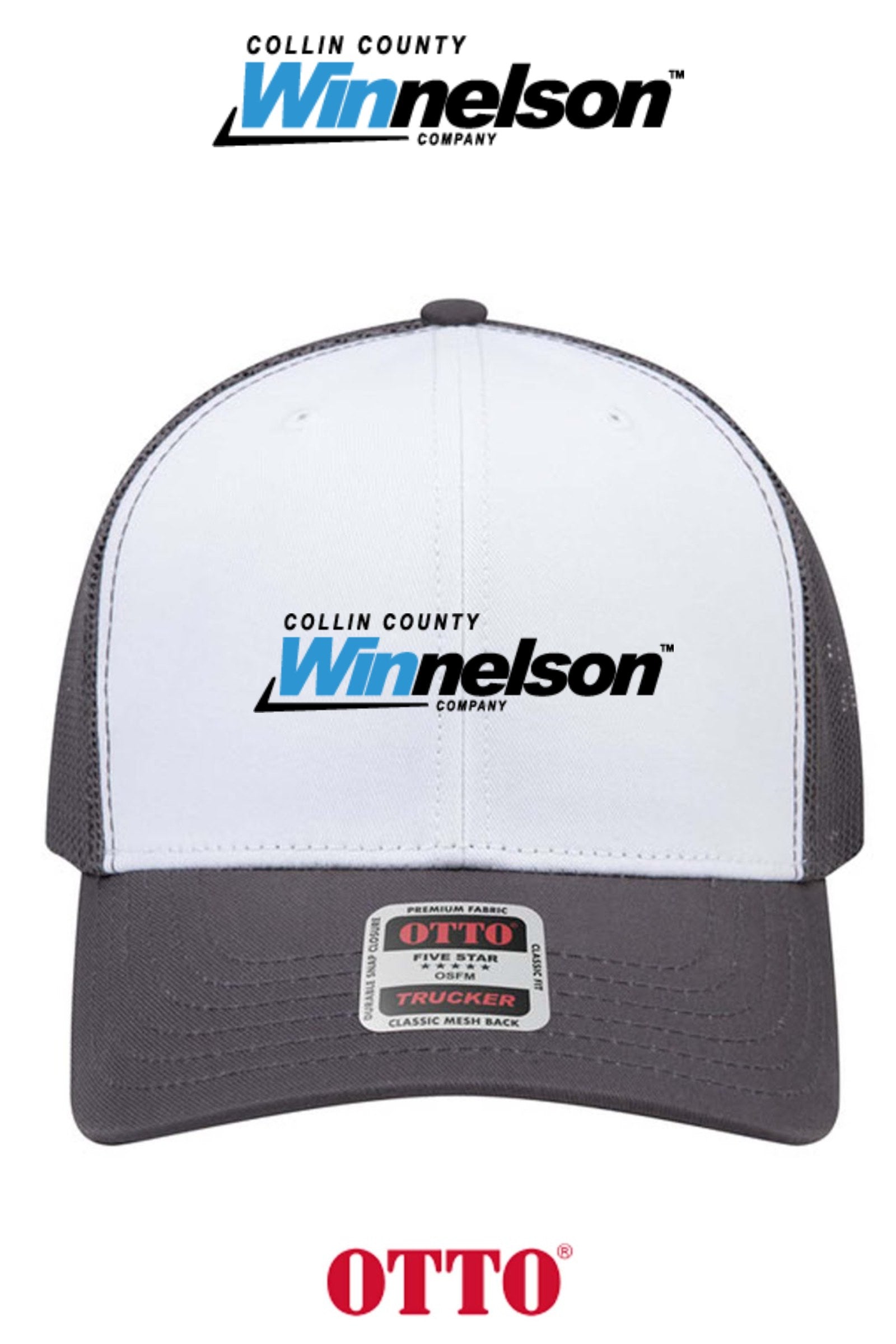 **BULK BUY SPECIAL** OTTO CAP® 6 Panel Mid Profile Mesh Back Trucker Hat - Winnelson Collin County