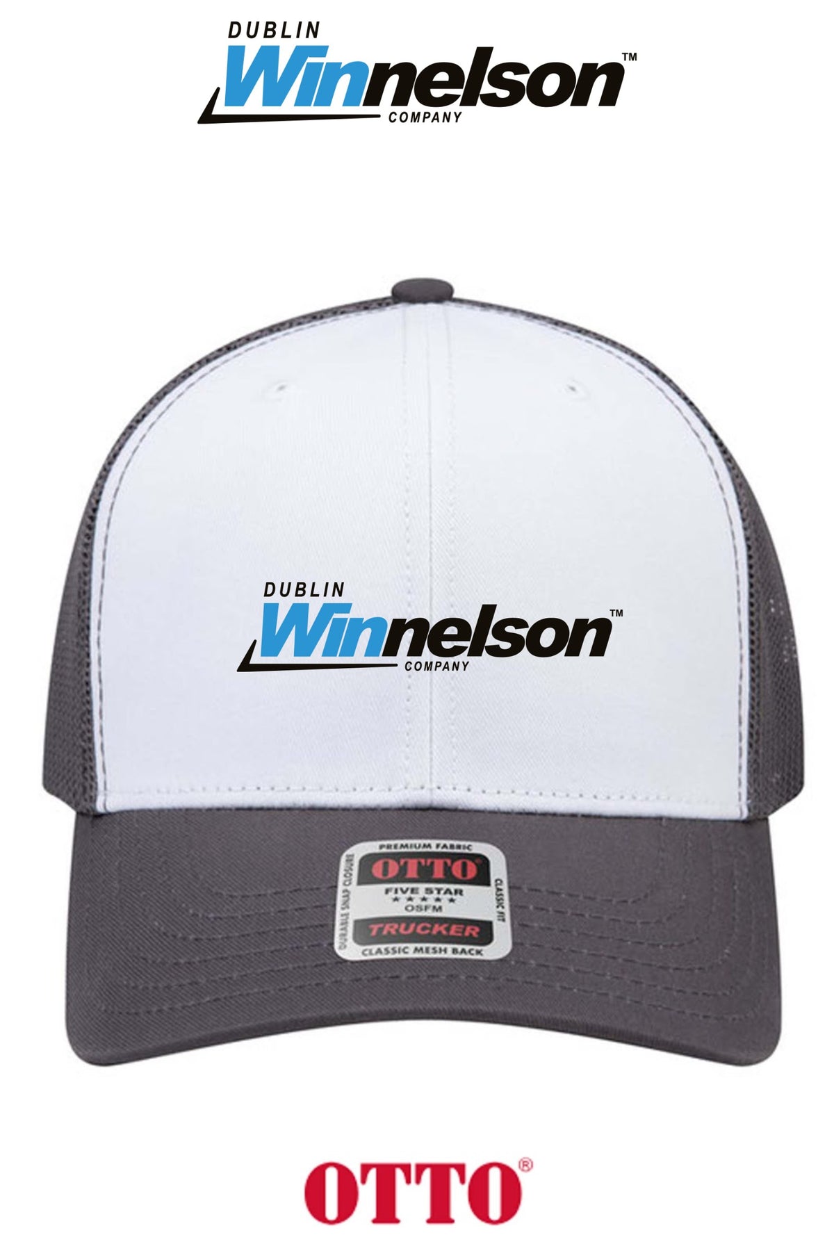 **BULK BUY SPECIAL** OTTO CAP® 6 Panel Mid Profile Mesh Back Trucker Hat - Dublin Winnelson