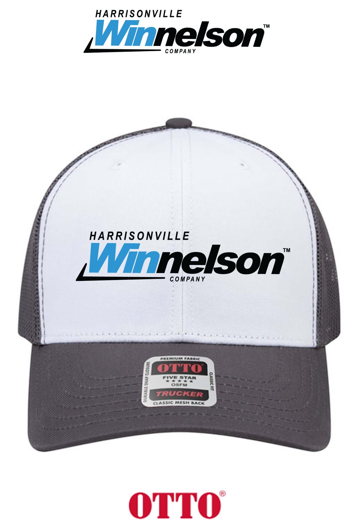 **BULK BUY SPECIAL** OTTO CAP® 6 Panel Mid Profile Mesh Back Trucker Hat - Harrisonville Winnelson