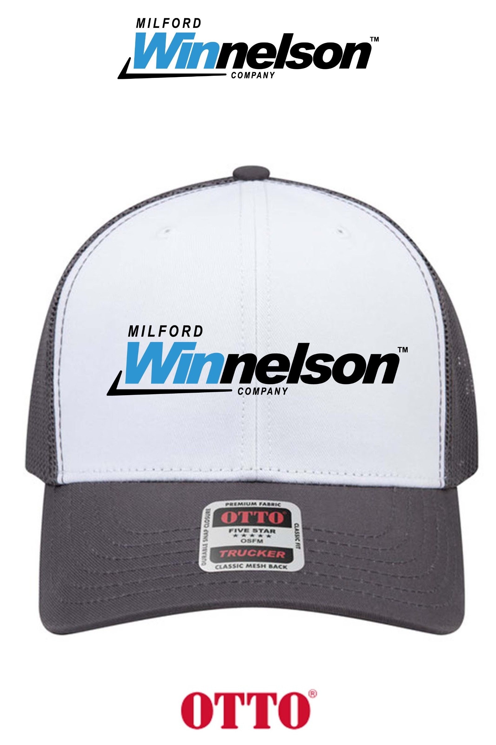 **BULK BUY SPECIAL** OTTO CAP® 6 Panel Mid Profile Mesh Back Trucker Hat - Milford Winnelson