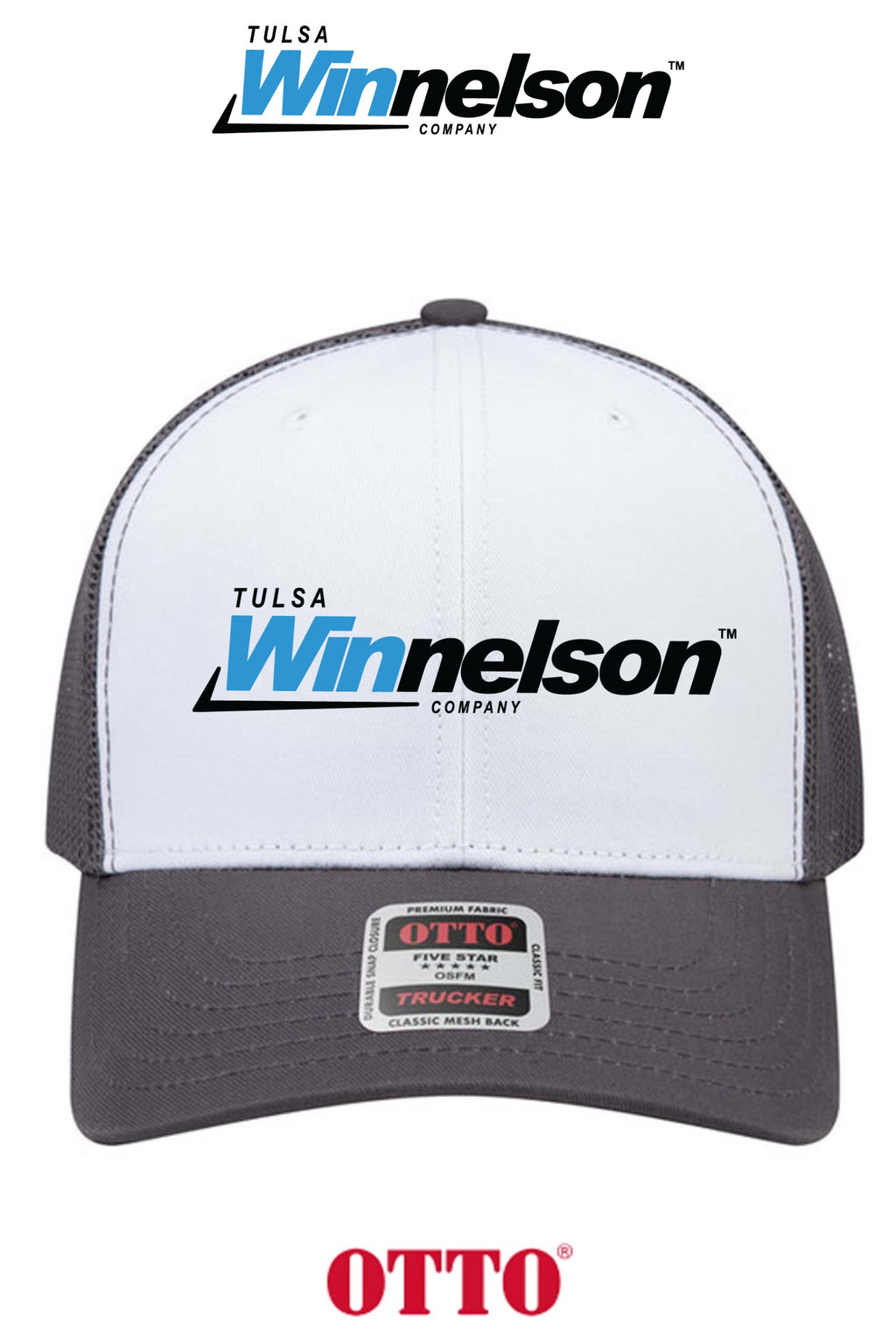 **BULK BUY SPECIAL** OTTO CAP® 6 Panel Mid Profile Mesh Back Trucker Hat - Tulsa Winnelson