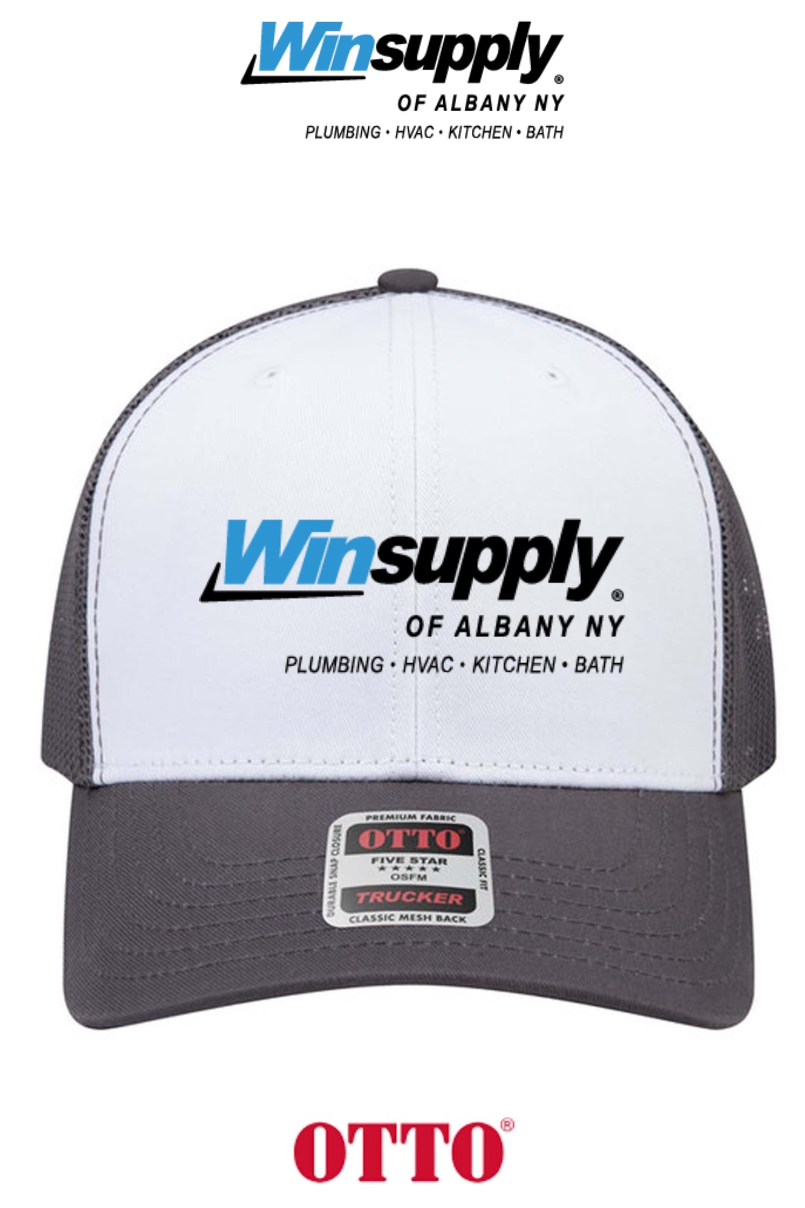 **BULK BUY SPECIAL** OTTO CAP® 6 Panel Mid Profile Mesh Back Trucker Hat - Winsupply of Albany NY