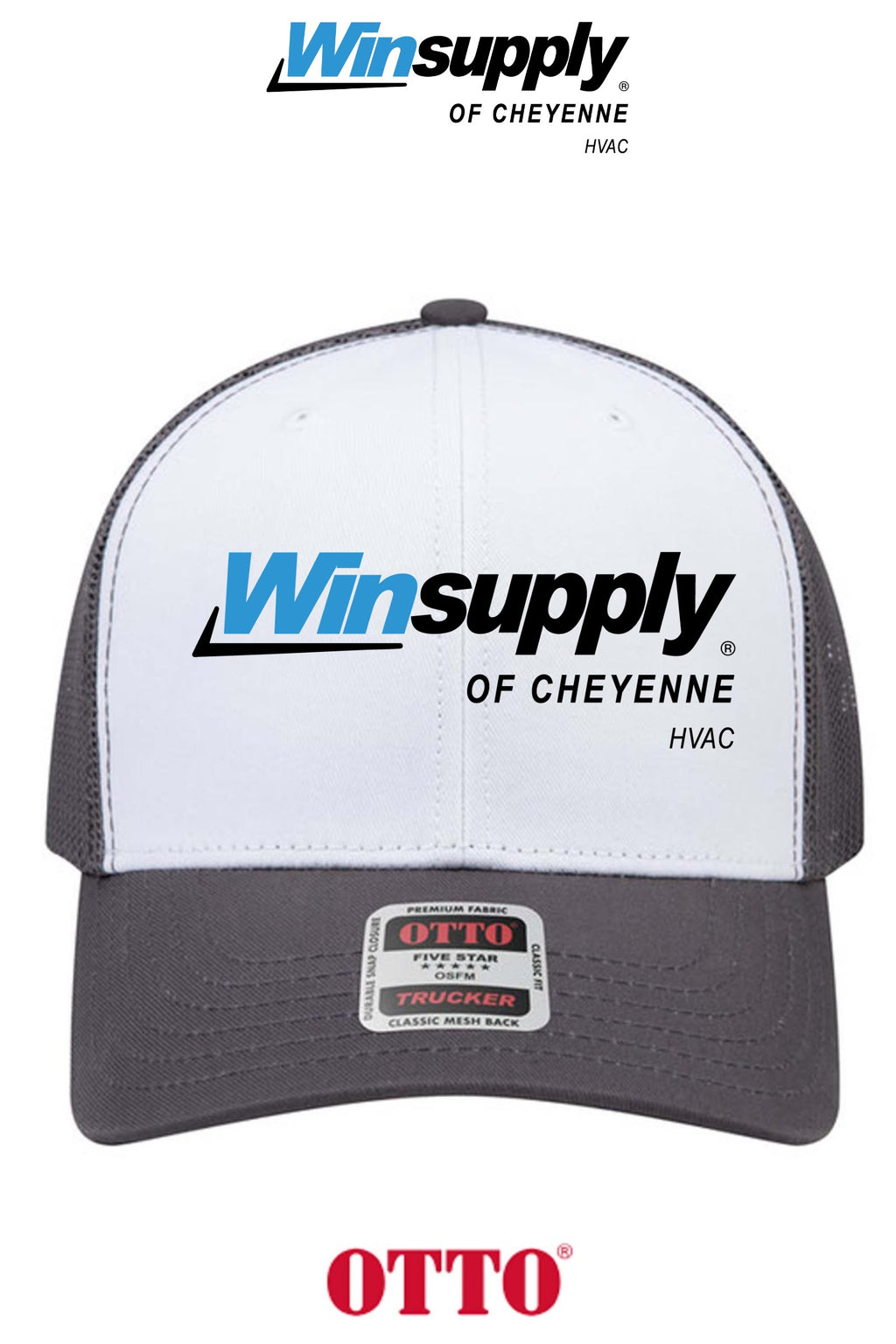 **BULK BUY SPECIAL** OTTO CAP® 6 Panel Mid Profile Mesh Back Trucker Hat - Winsupply of Cheyenne