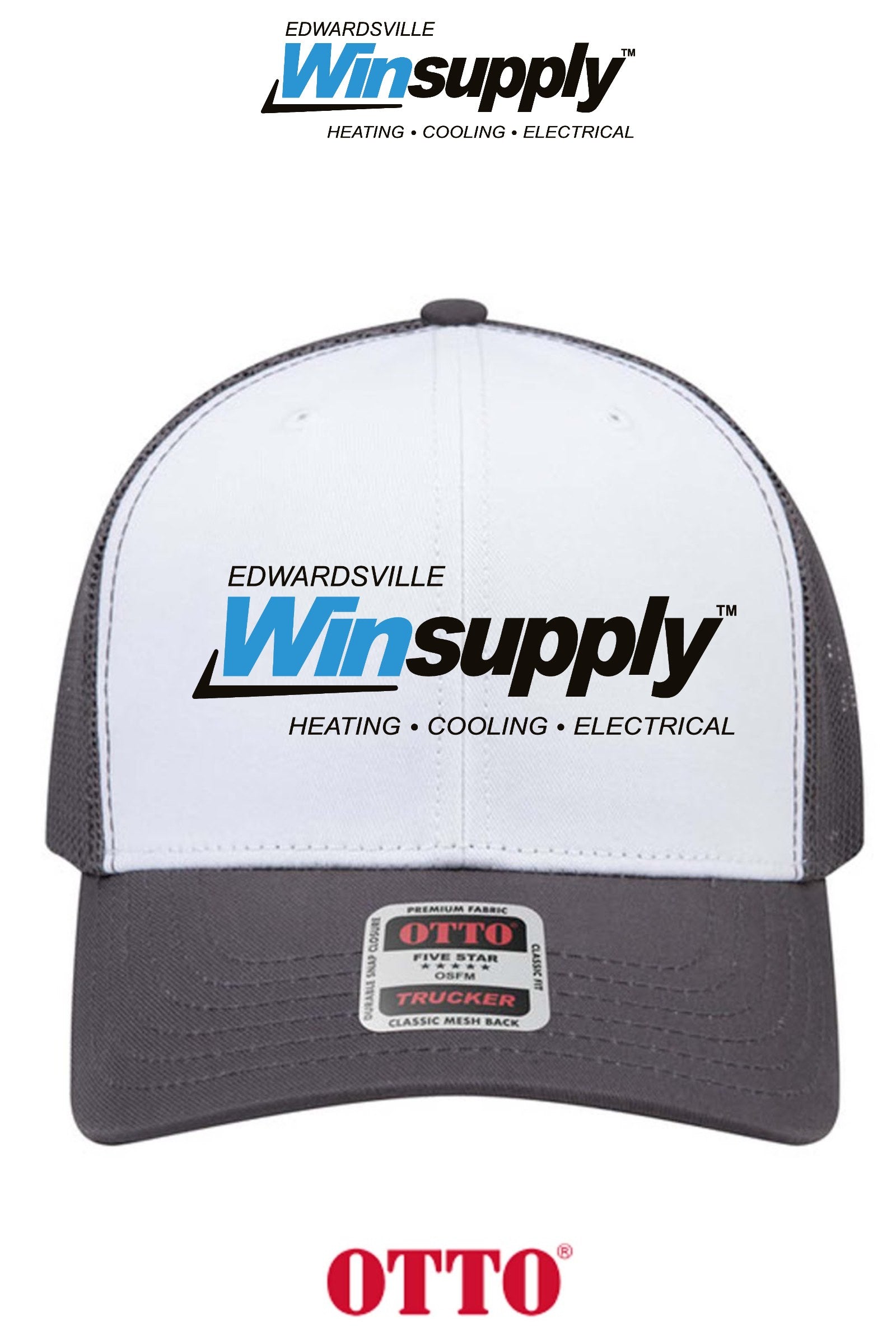 **BULK BUY SPECIAL** OTTO CAP® 6 Panel Mid Profile Mesh Back Trucker Hat - Edwardsville Winsupply