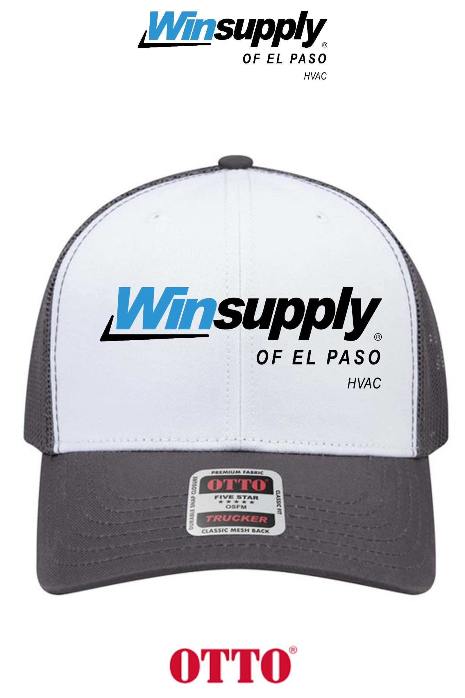 **BULK BUY SPECIAL** OTTO CAP® 6 Panel Mid Profile Mesh Back Trucker Hat - Winsupply of El Paso