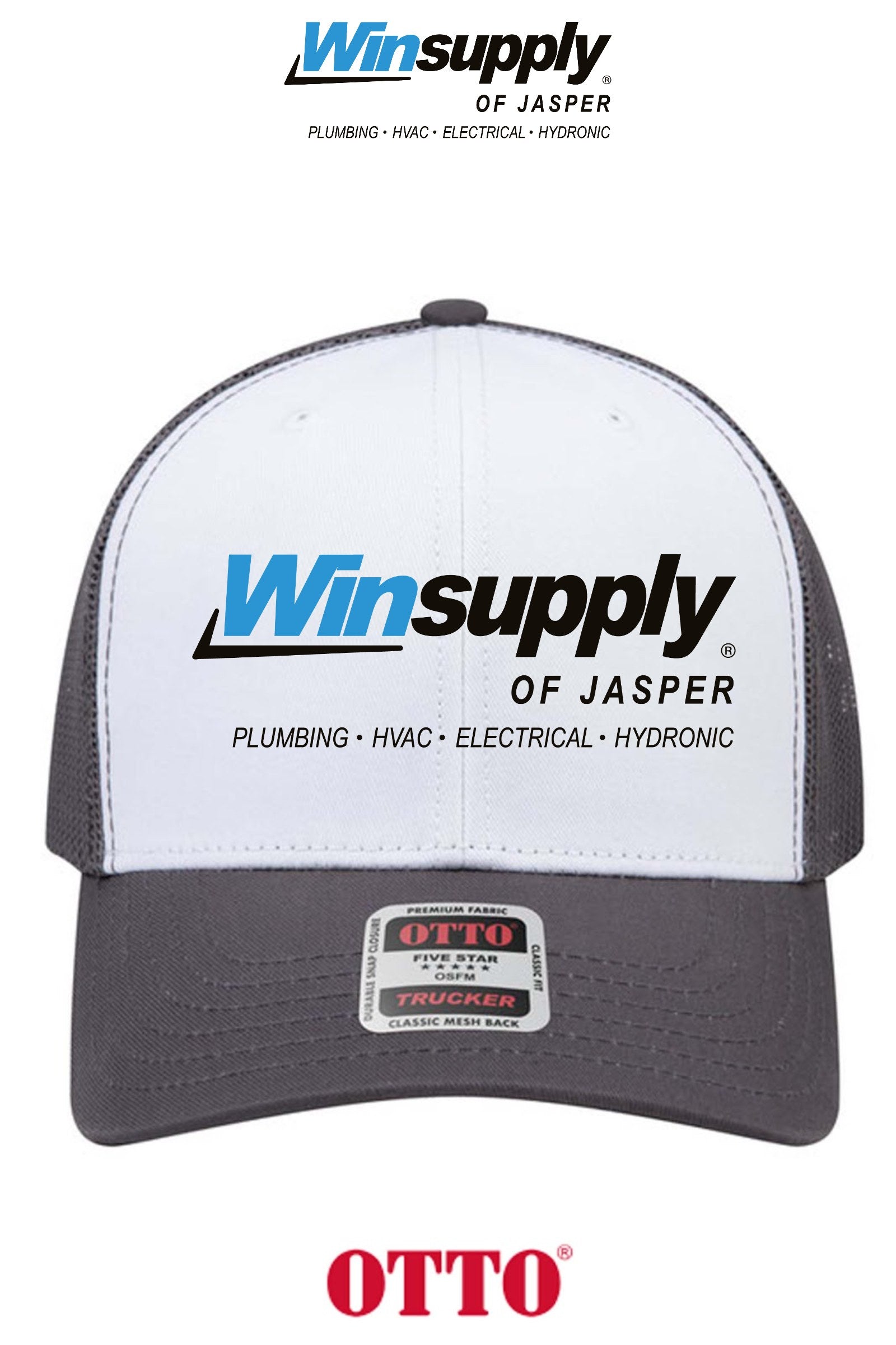 **BULK BUY SPECIAL** OTTO CAP® 6 Panel Mid Profile Mesh Back Trucker Hat - Winsupply of Jasper
