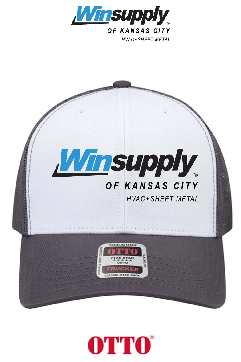 **BULK BUY SPECIAL** OTTO CAP® 6 Panel Mid Profile Mesh Back Trucker Hat - Winsupply of Kansas City