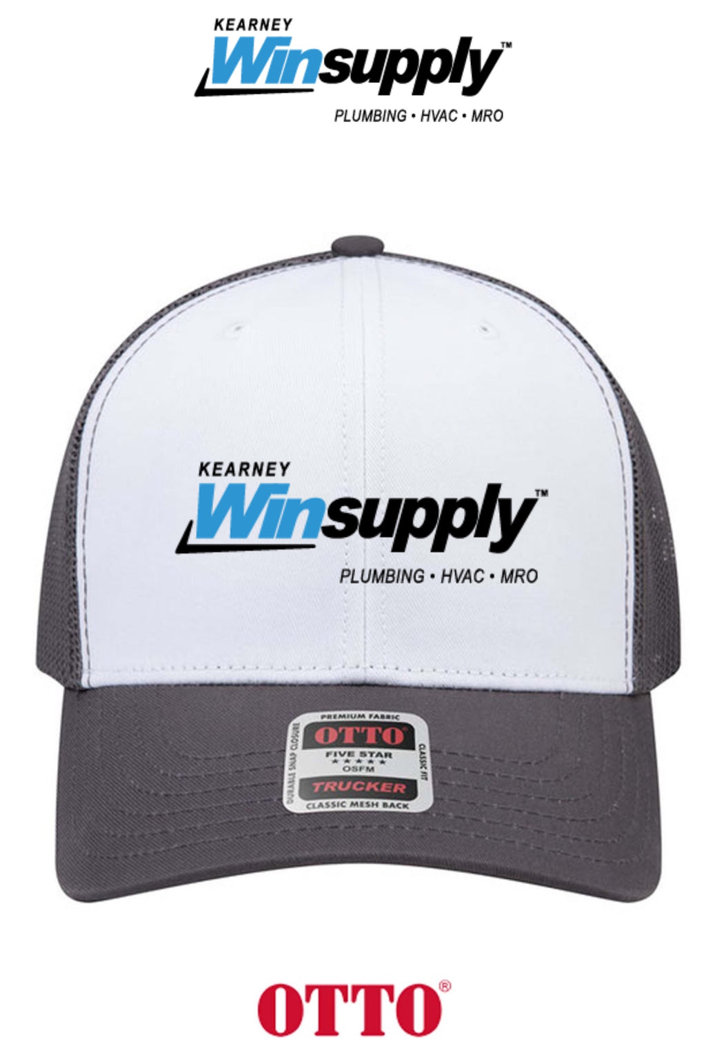 **BULK BUY SPECIAL** OTTO CAP® 6 Panel Mid Profile Mesh Back Trucker Hat - Kearney Winsupply