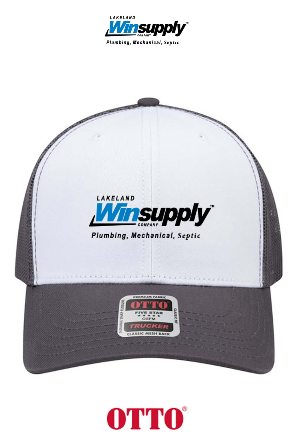 **BULK BUY SPECIAL** OTTO CAP® 6 Panel Mid Profile Mesh Back Trucker Hat - Lakeland Winsupply