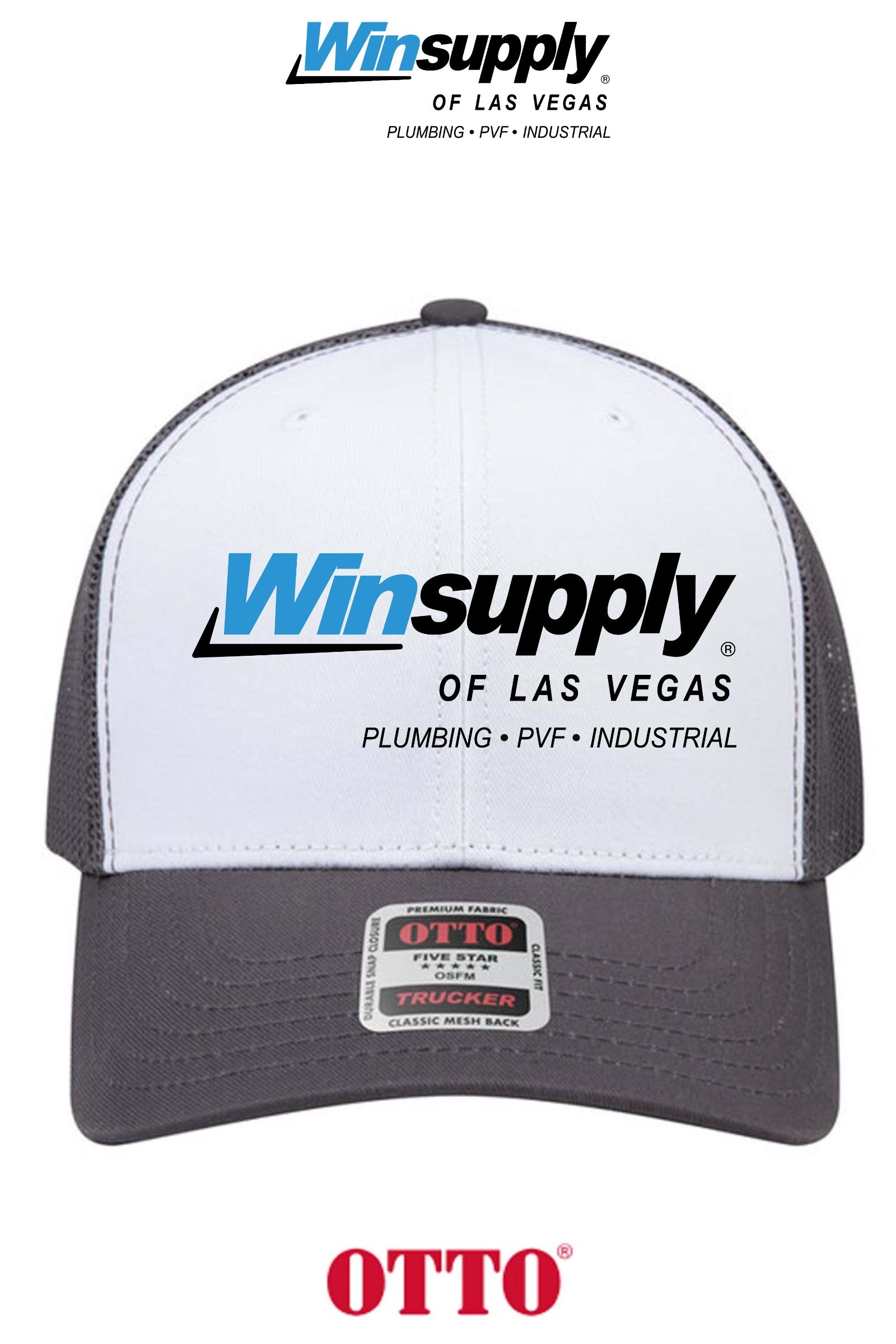 **BULK BUY SPECIAL** OTTO CAP® 6 Panel Mid Profile Mesh Back Trucker Hat - Winsupply of Las Vegas