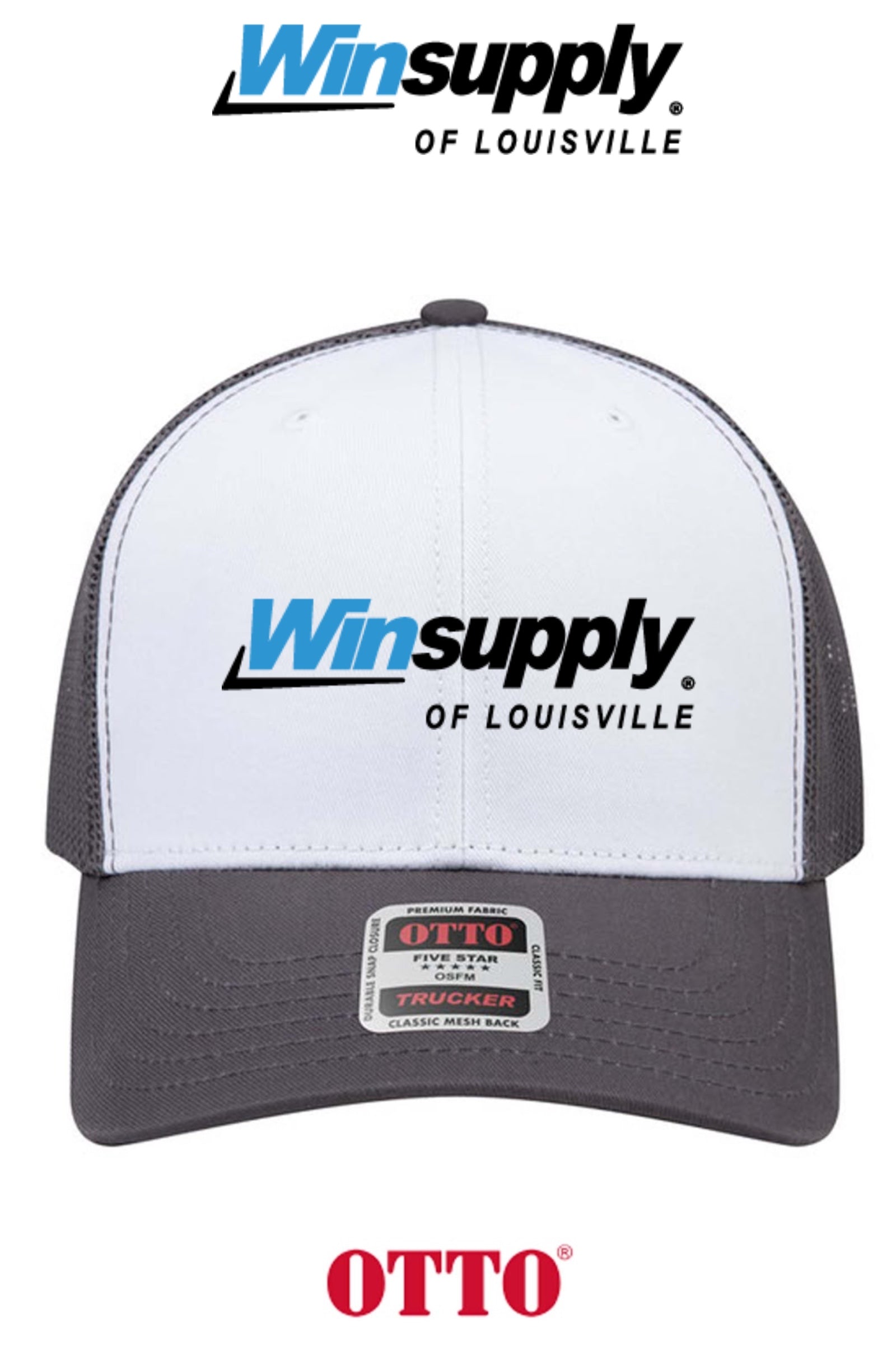 **BULK BUY SPECIAL** OTTO CAP® 6 Panel Mid Profile Mesh Back Trucker Hat - Winsupply of Louisville KY
