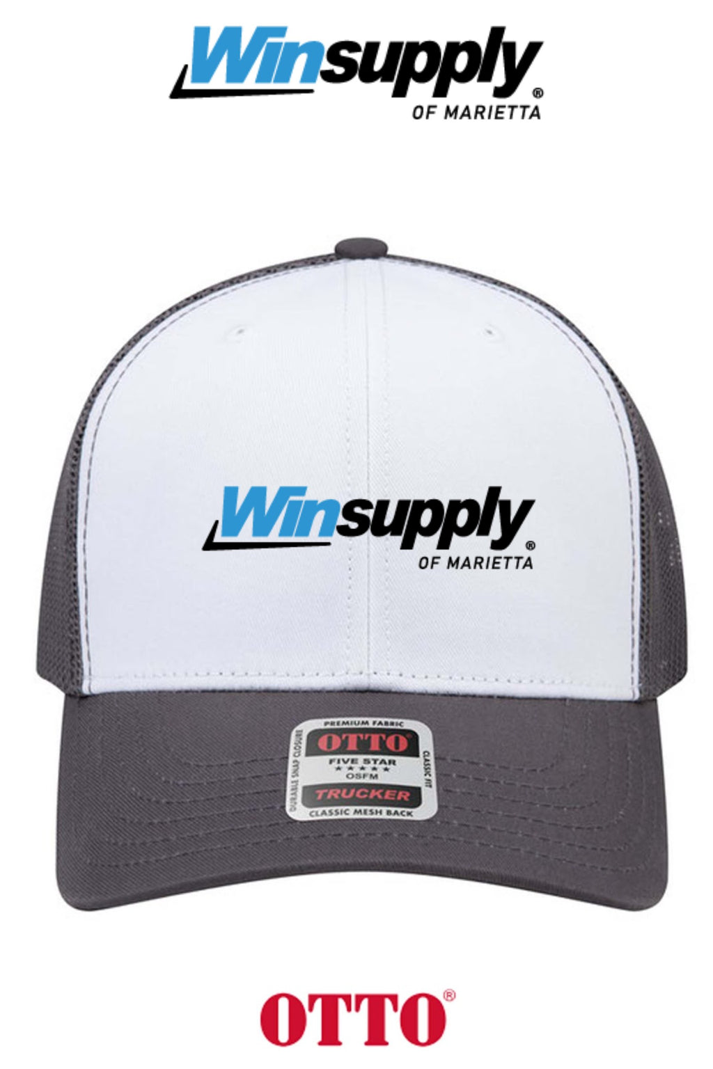 **BULK BUY SPECIAL** OTTO CAP® 6 Panel Mid Profile Mesh Back Trucker Hat - Winsupply of Marietta