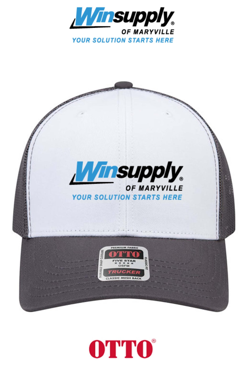 **BULK BUY SPECIAL** OTTO CAP® 6 Panel Mid Profile Mesh Back Trucker Hat - Winsupply of Maryville