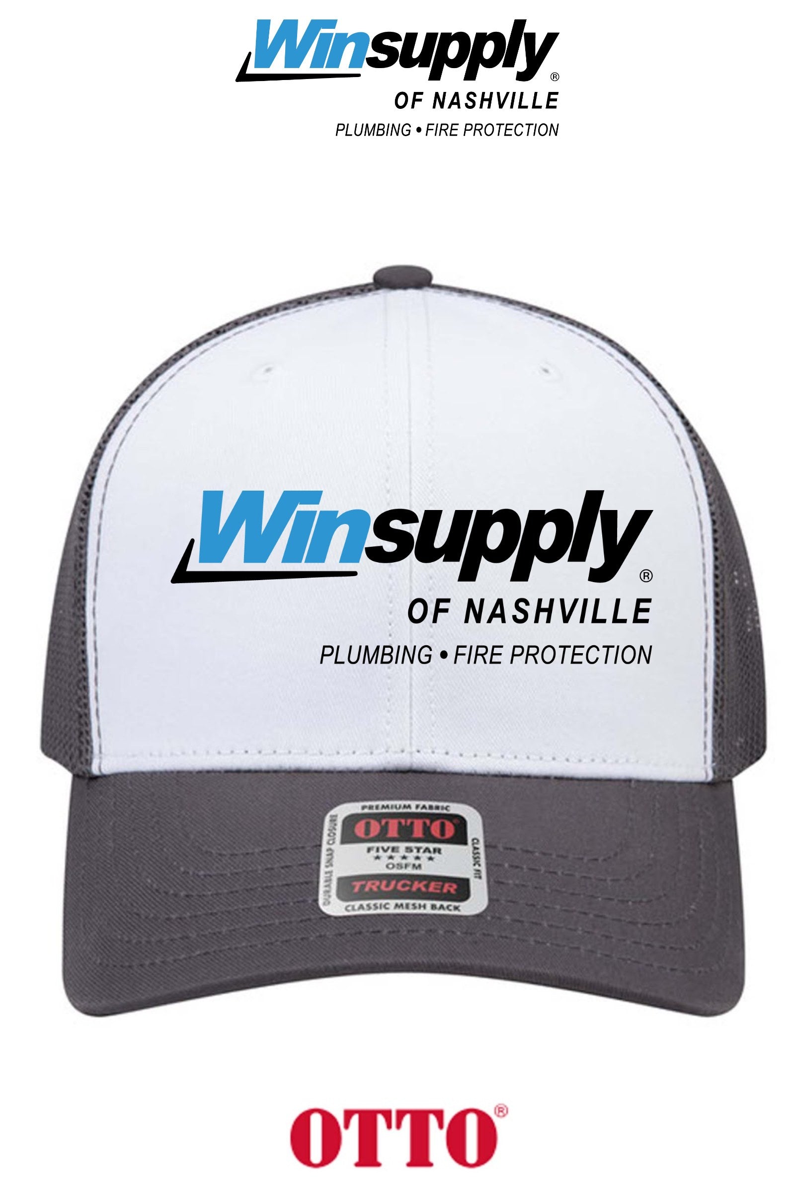 **BULK BUY SPECIAL** OTTO CAP® 6 Panel Mid Profile Mesh Back Trucker Hat - Winsupply of Nashville