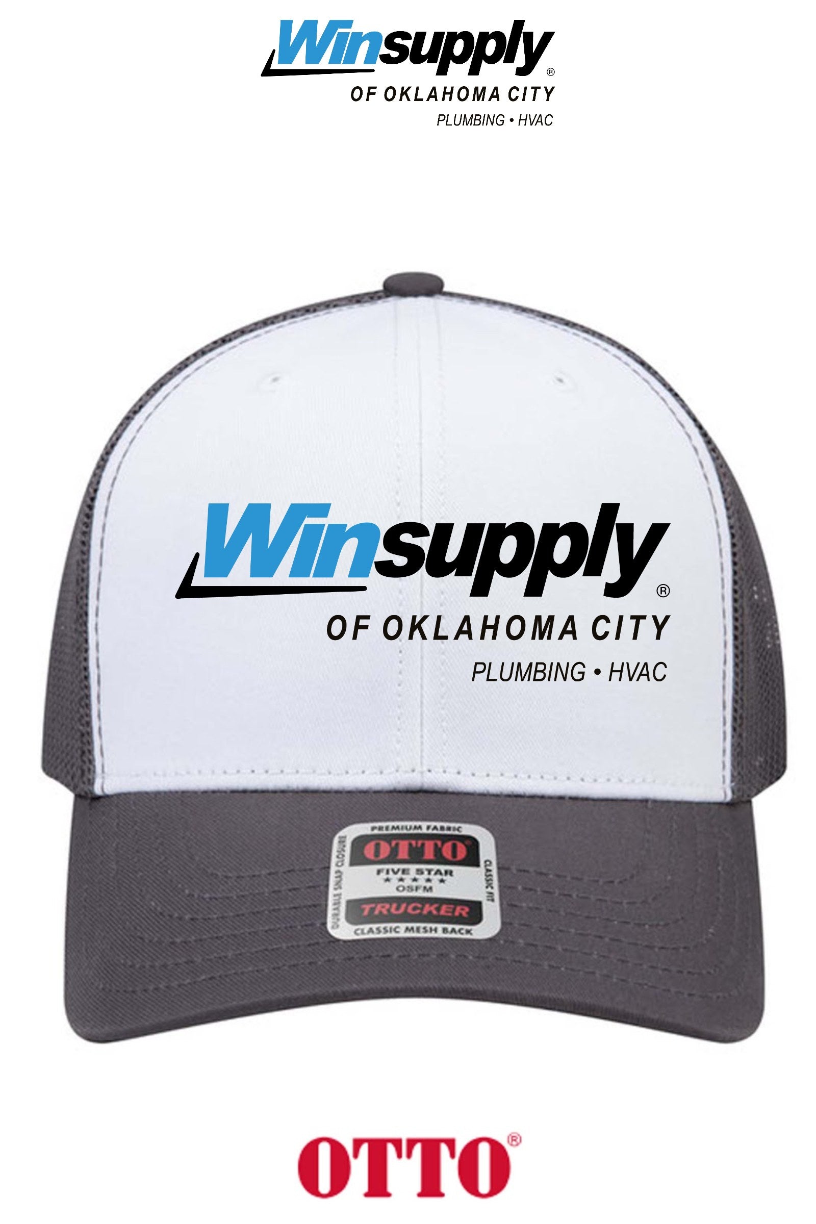 **BULK BUY SPECIAL** OTTO CAP® 6 Panel Mid Profile Mesh Back Trucker Hat - Winsupply of Oklahoma City