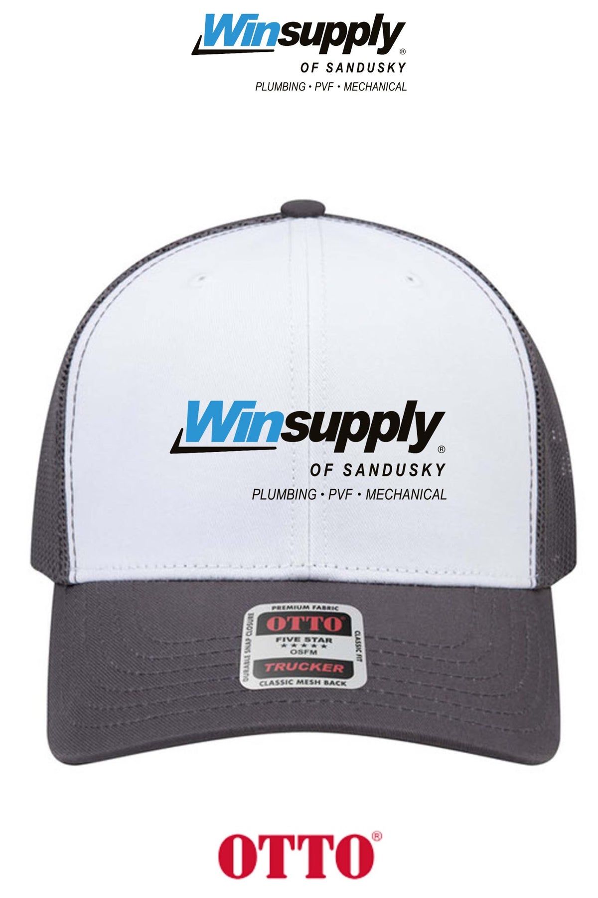 **BULK BUY SPECIAL** OTTO CAP® 6 Panel Mid Profile Mesh Back Trucker Hat - Winsupply of Sandusky