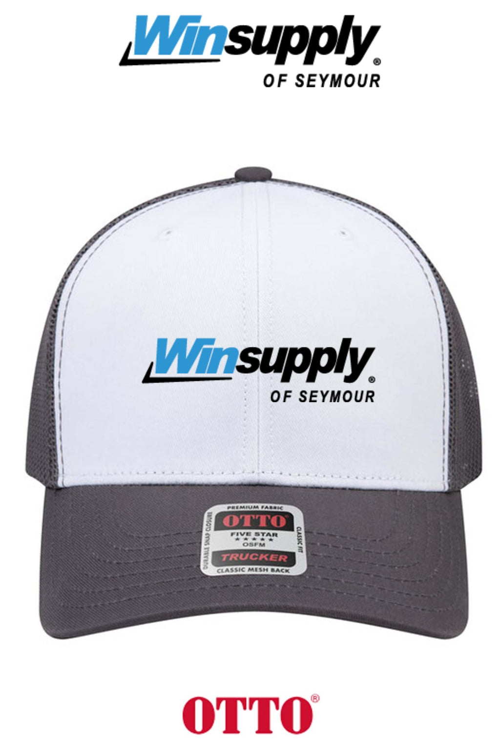 **BULK BUY SPECIAL** OTTO CAP® 6 Panel Mid Profile Mesh Back Trucker Hat - Winsupply of Seymour IN