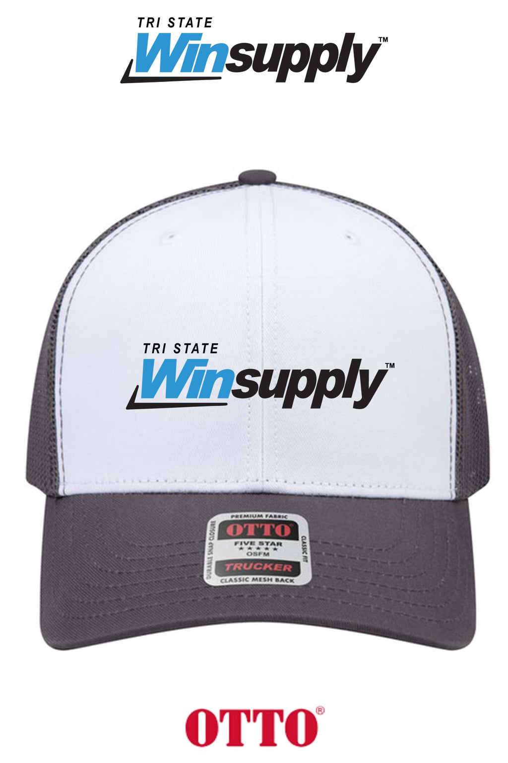**BULK BUY SPECIAL** OTTO CAP® 6 Panel Mid Profile Mesh Back Trucker Hat - Tri-State Winsupply