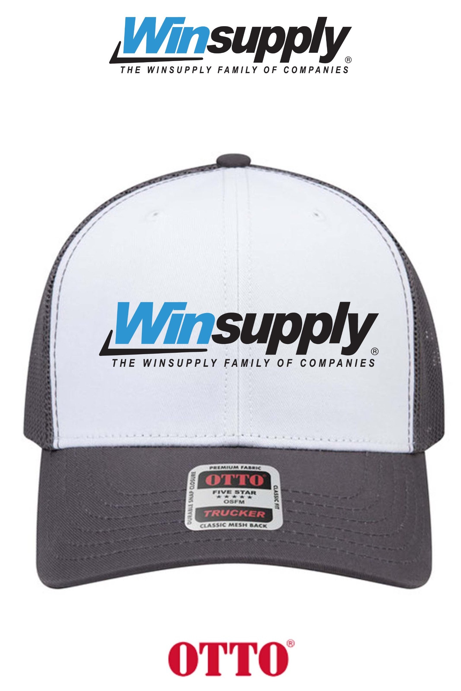 **BULK BUY SPECIAL** OTTO CAP® 6 Panel Mid Profile Mesh Back Trucker Hat - Winsupply of West Hartford