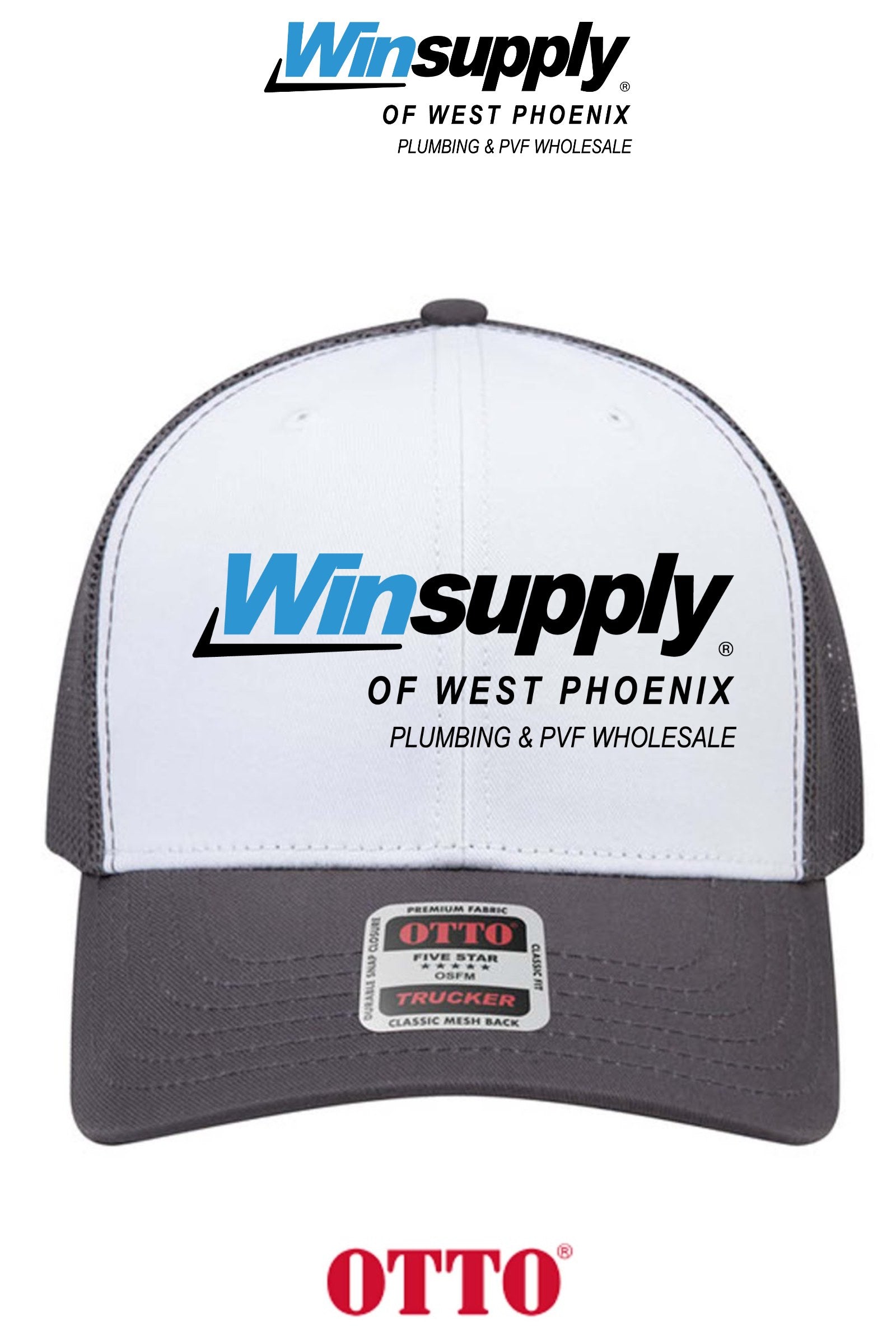 **BULK BUY SPECIAL** OTTO CAP® 6 Panel Mid Profile Mesh Back Trucker Hat - Winsupply of West Phoenix