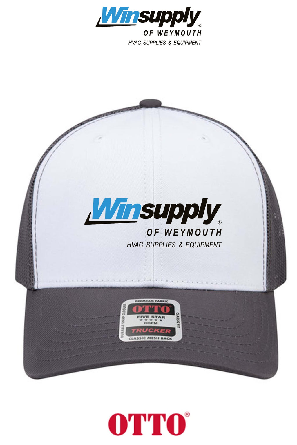 **BULK BUY SPECIAL** OTTO CAP® 6 Panel Mid Profile Mesh Back Trucker Hat - Winsupply of Weymouth