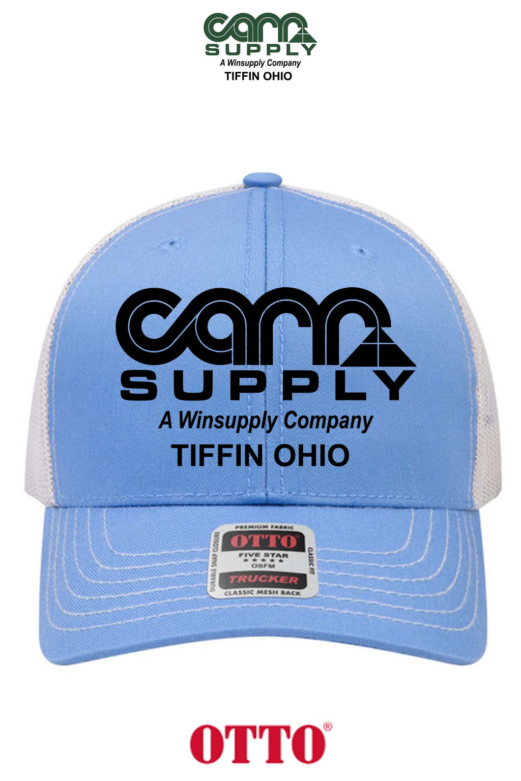 **BULK BUY SPECIAL** OTTO CAP® 6 Panel Mid Profile Mesh Back Trucker Hat - Carr Supply - Tiffin