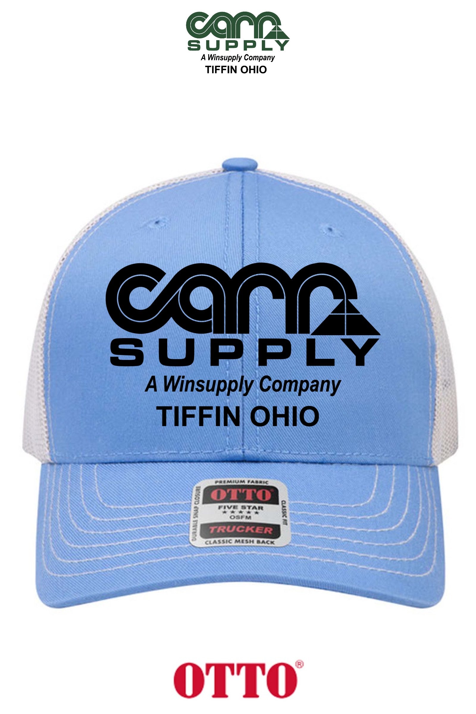 **BULK BUY SPECIAL** OTTO CAP® 6 Panel Mid Profile Mesh Back Trucker Hat - Carr Supply - Tiffin