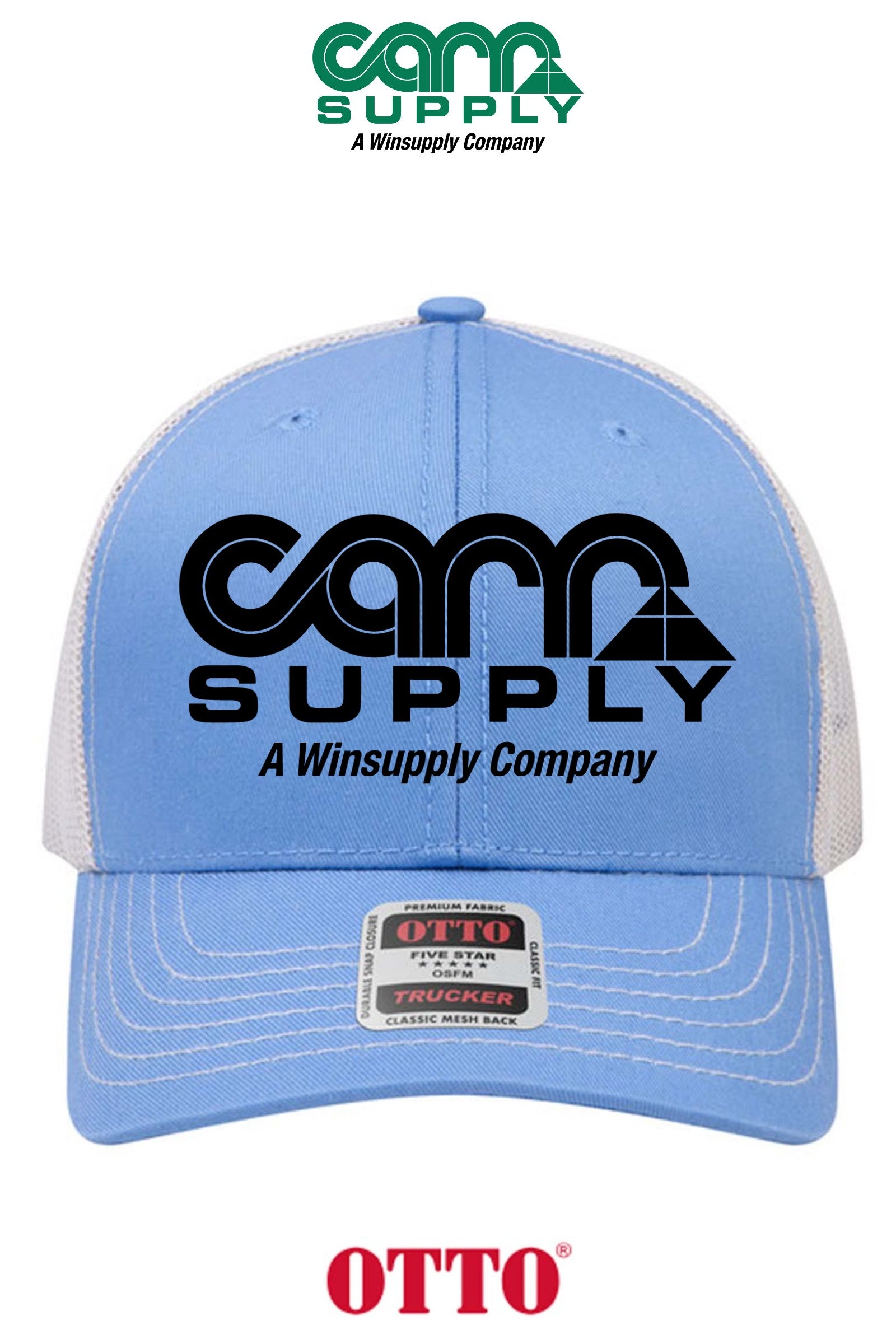 **BULK BUY SPECIAL** OTTO CAP® 6 Panel Mid Profile Mesh Back Trucker Hat - Carr Supply - Xenia