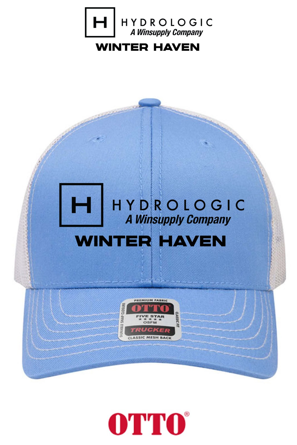 **BULK BUY SPECIAL** OTTO CAP® 6 Panel Mid Profile Mesh Back Trucker Hat - Winsupply of Winter Haven